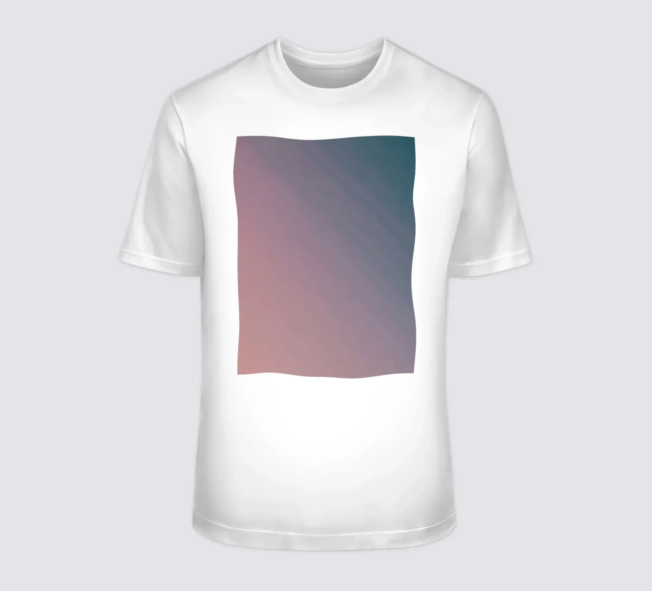 Bunte Farbverläufe von warmem Pfirsich bis zu kühlem Teal T-Shirt von DesignDoodle