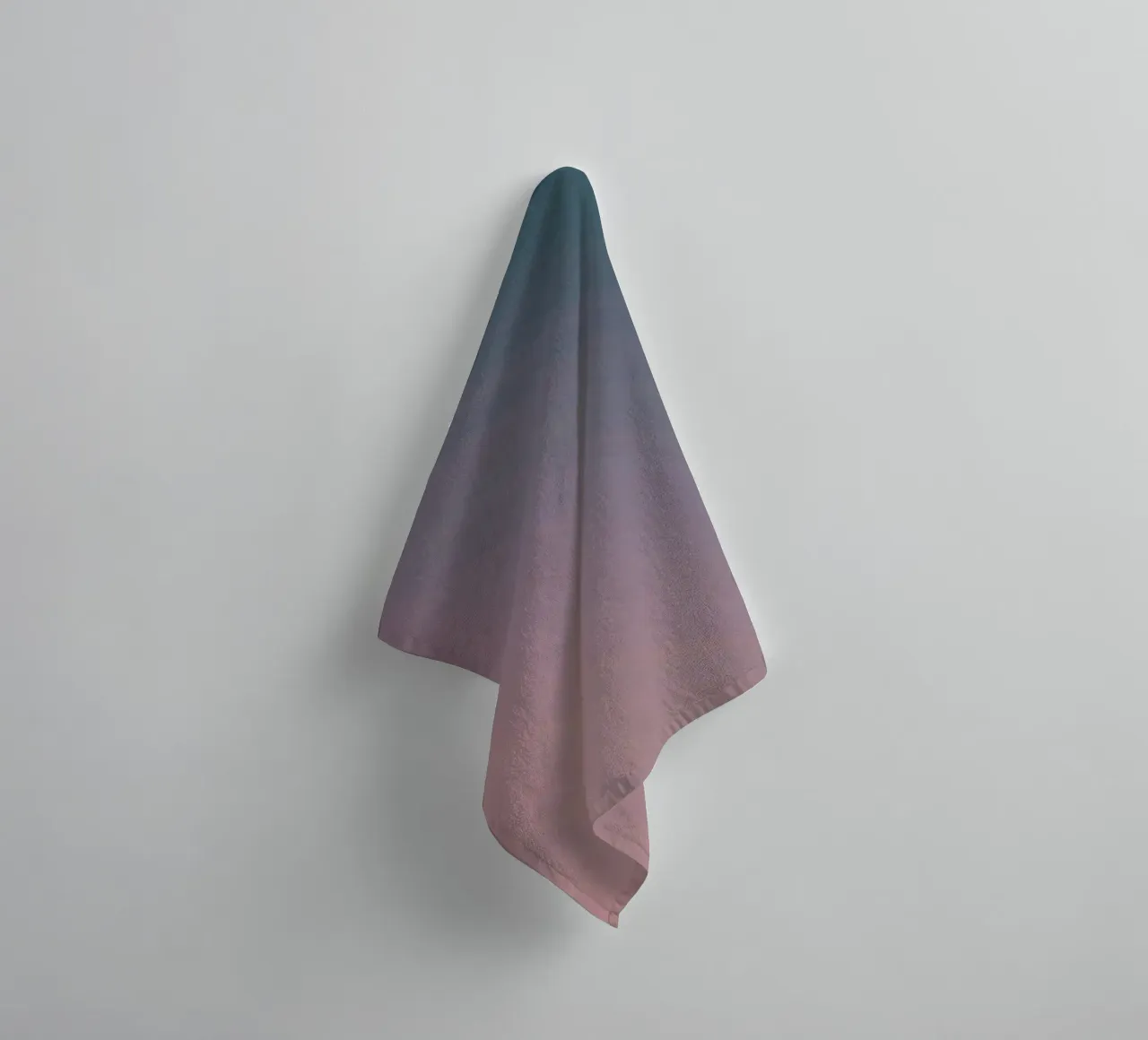 Colorful gradient blending from warm peach to cool teal towel by DesignDoodle