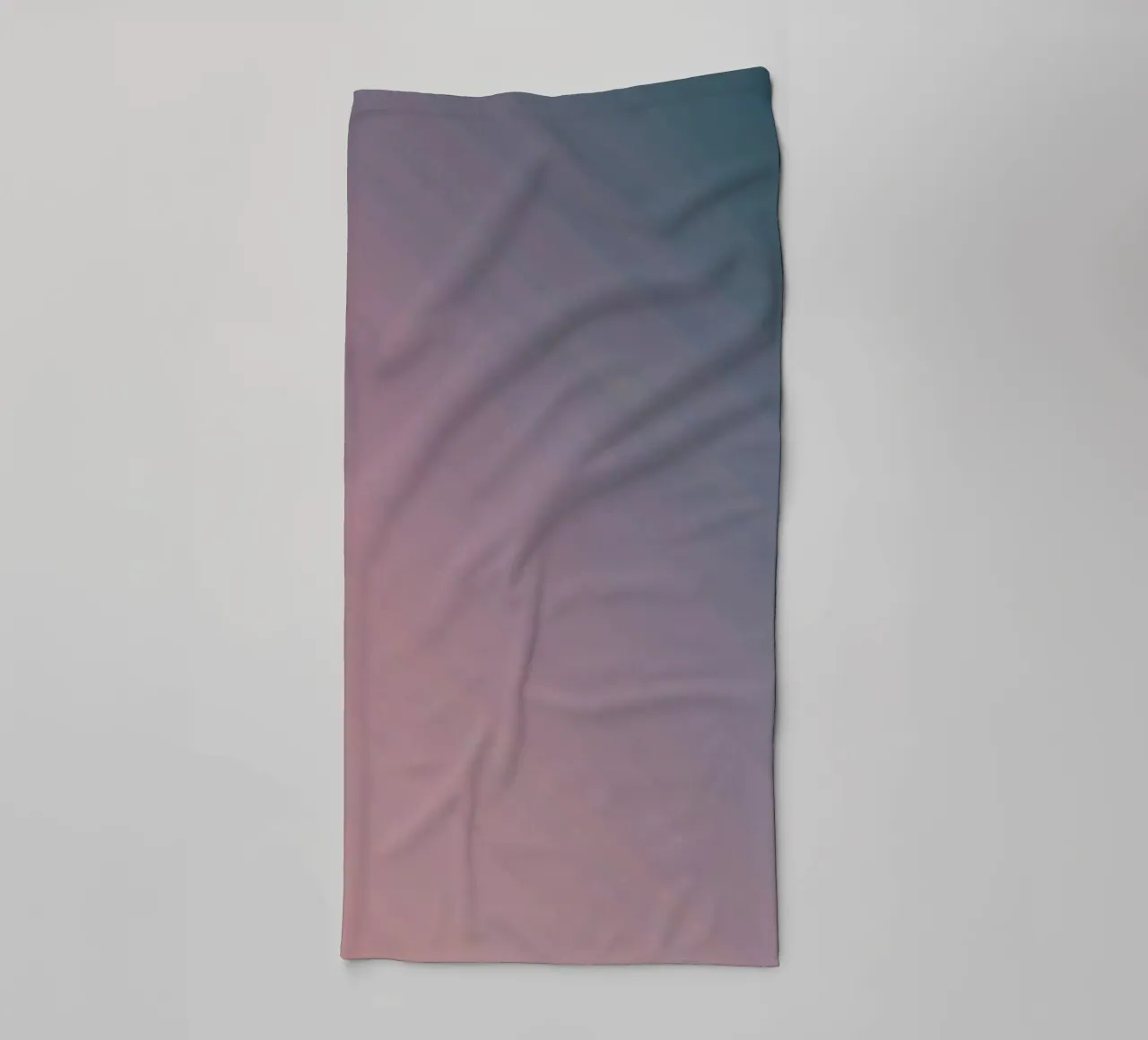 Colorful gradient blending from warm peach to cool teal towel by DesignDoodle
