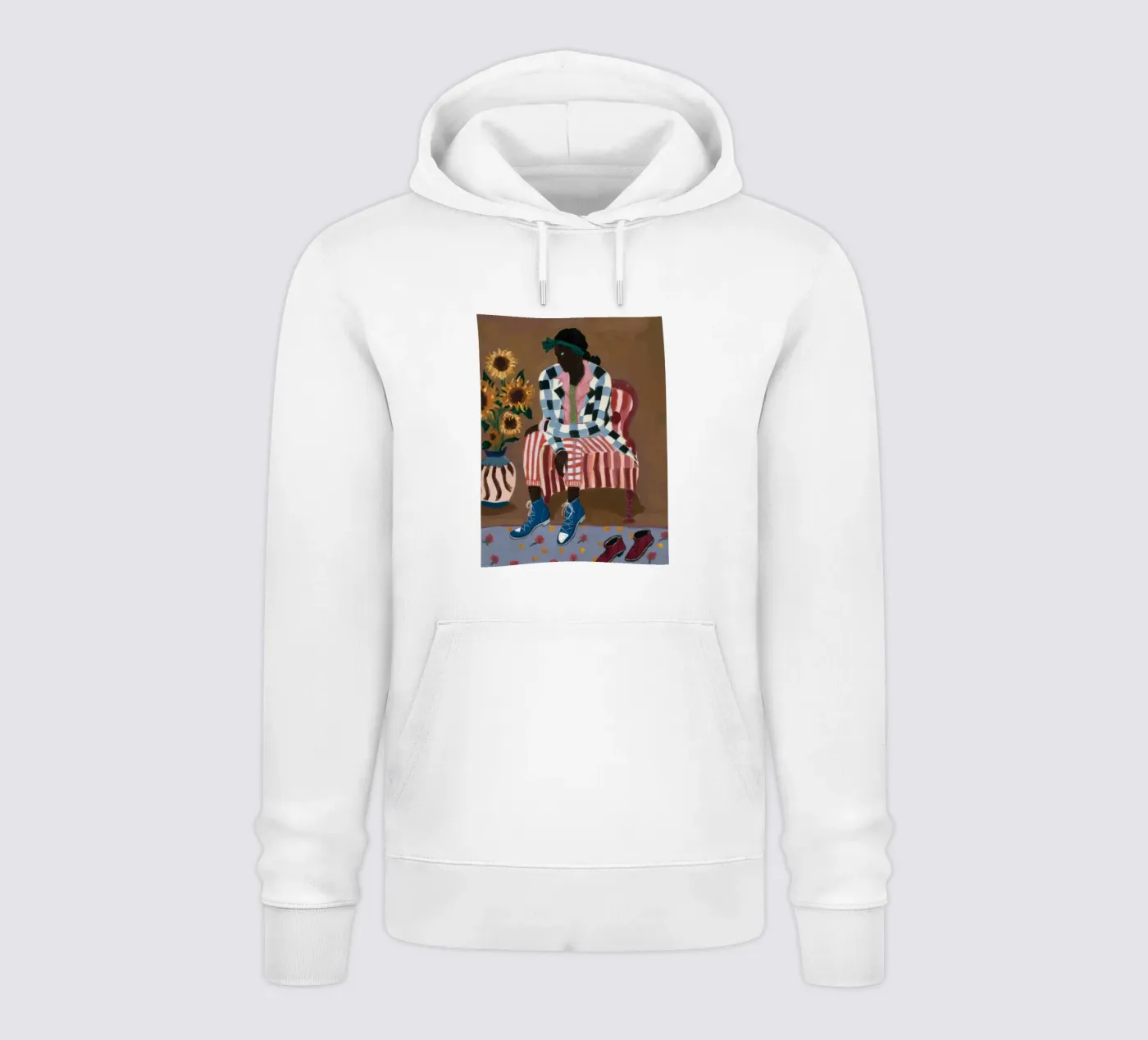Rustic Striped Reflection hoodie by Ebony Carpenter