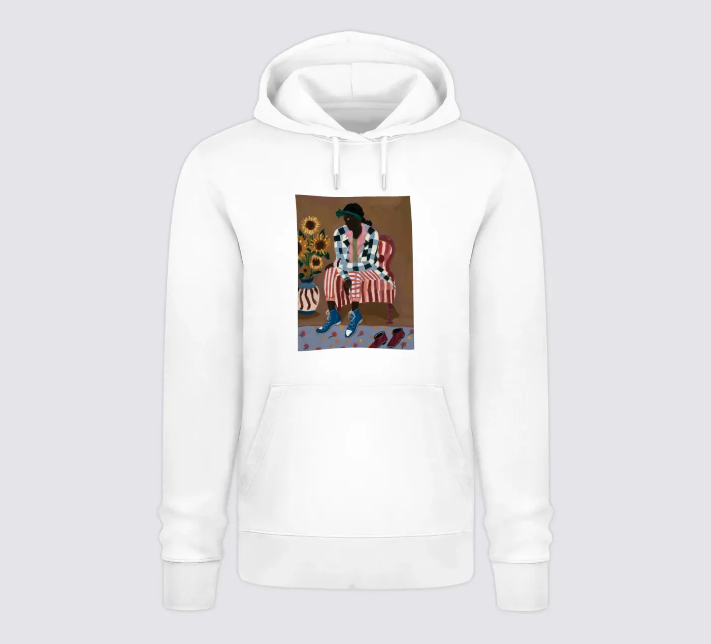 Rustic Striped Reflection hoodie by Ebony Carpenter