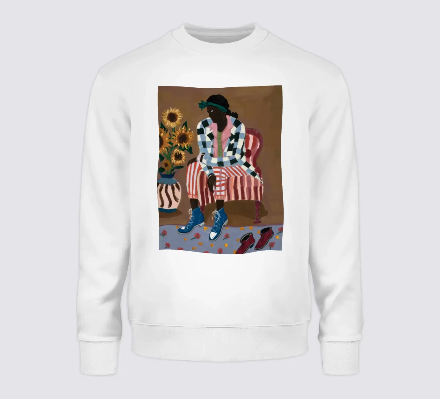 Rustic Striped Reflection sweatshirt by Ebony Carpenter