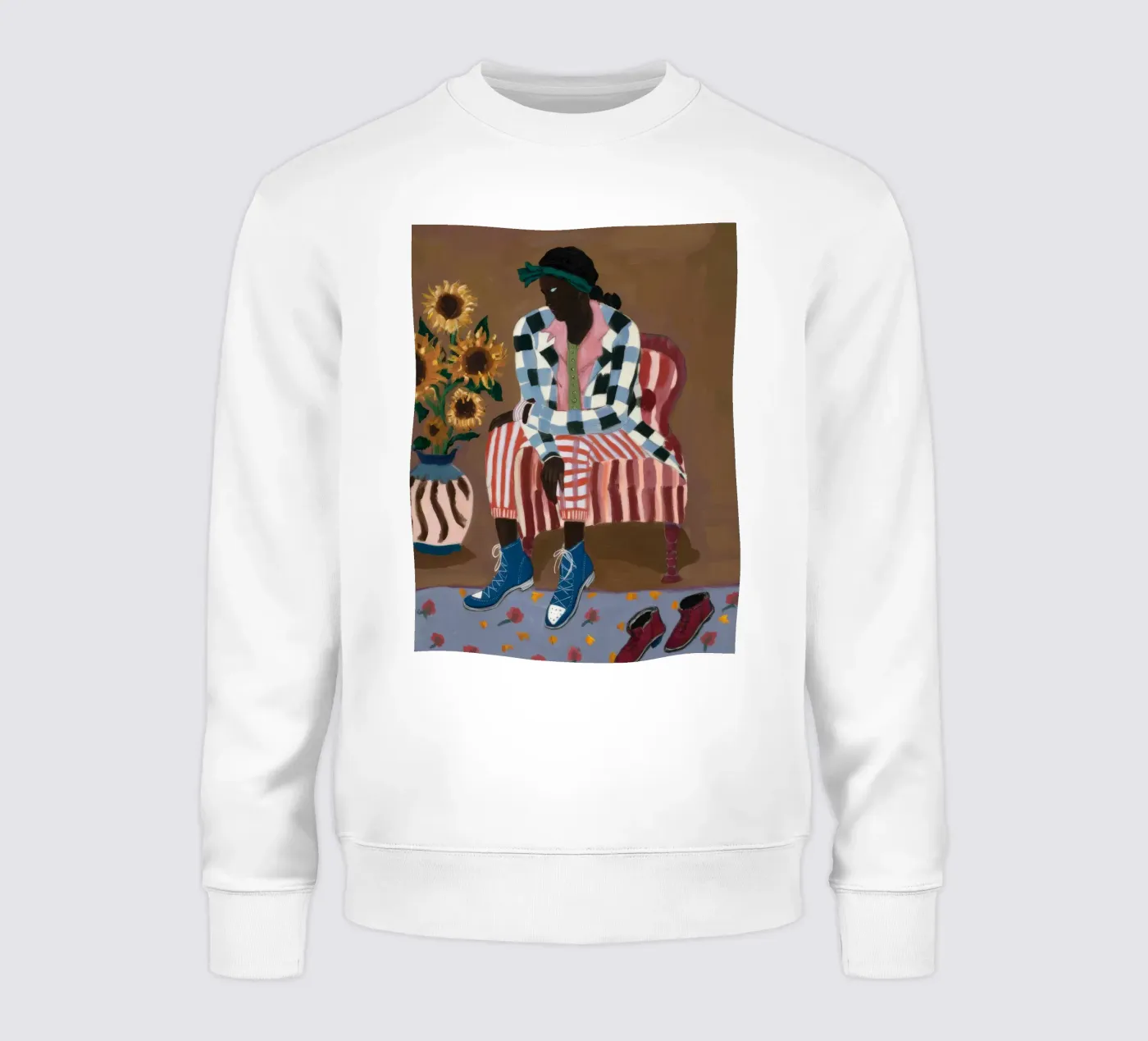 Rustic Striped Reflection sweatshirt by Ebony Carpenter