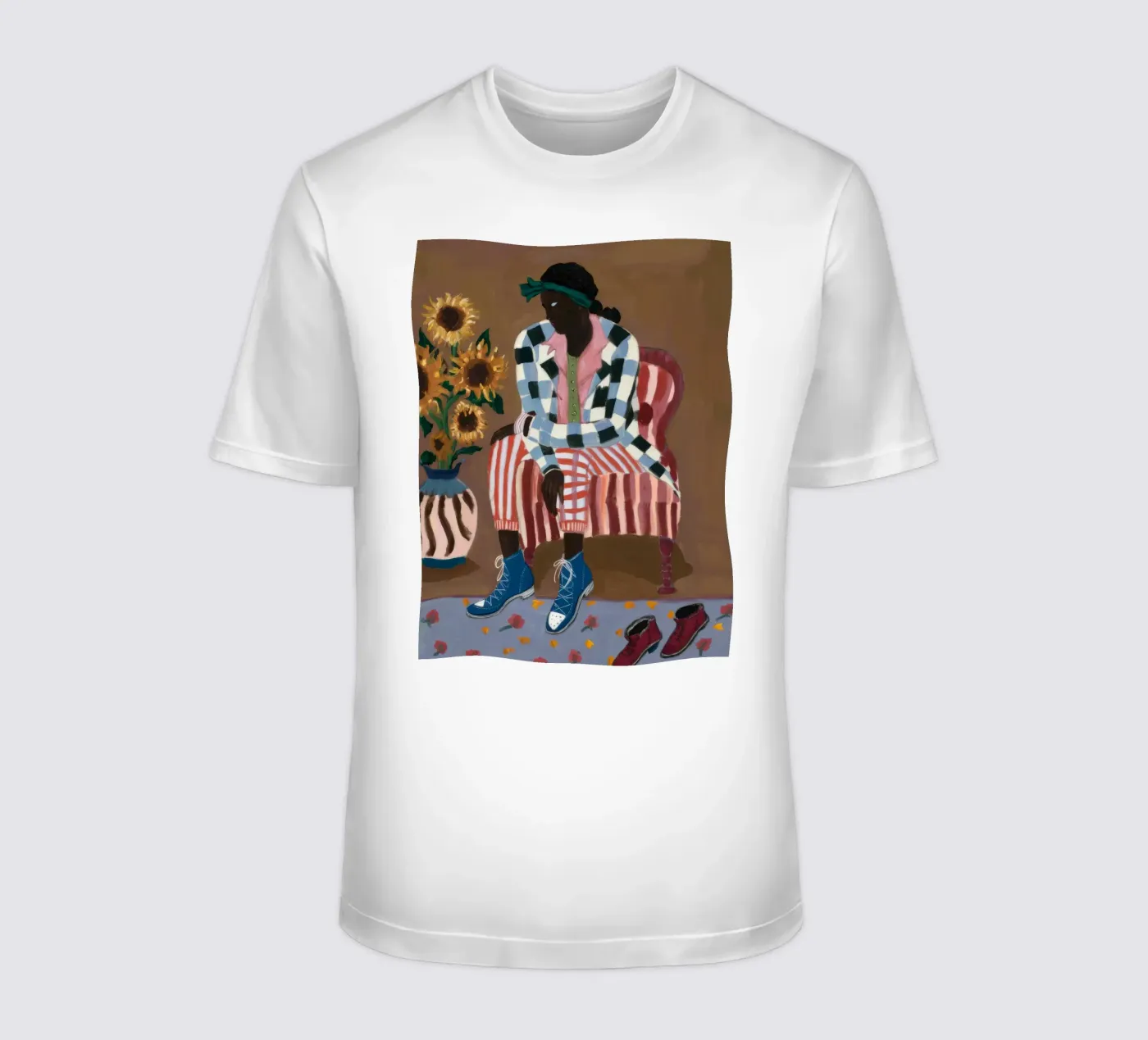 Rustic Striped Reflection t-shirt by Ebony Carpenter