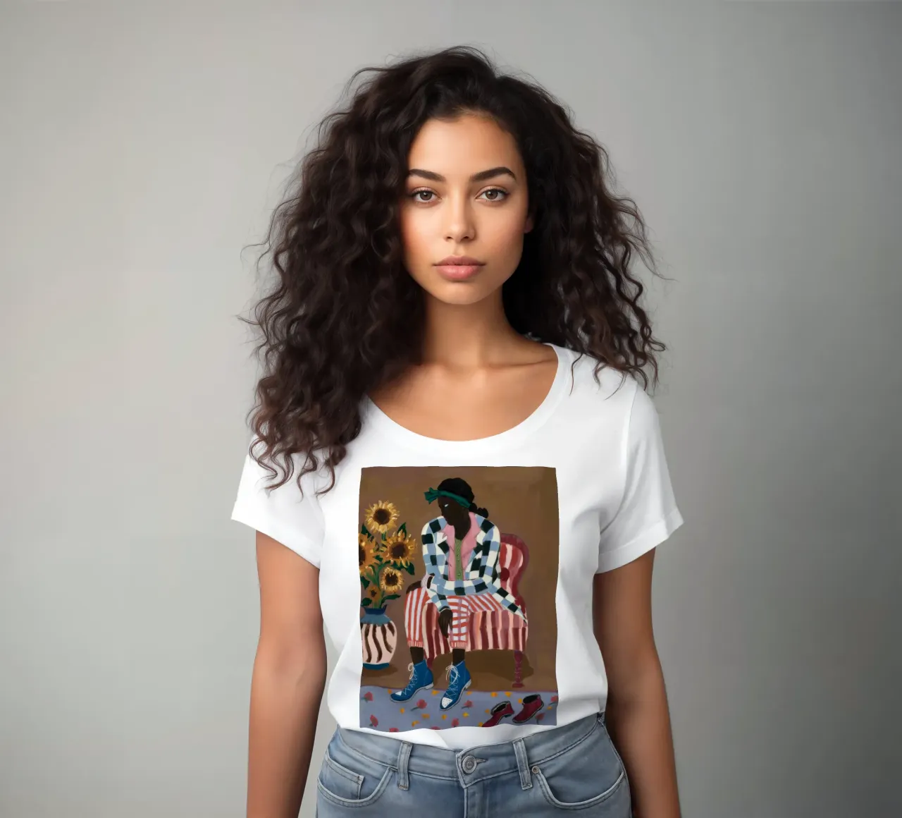 Riflesso rustico a righe t-shirt da donna da Ebony Carpenter