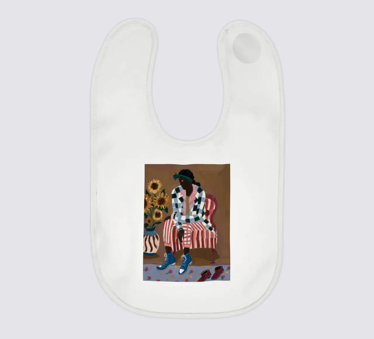 Rustikale gestreifte Reflexion Babylätzchen von Ebony Carpenter