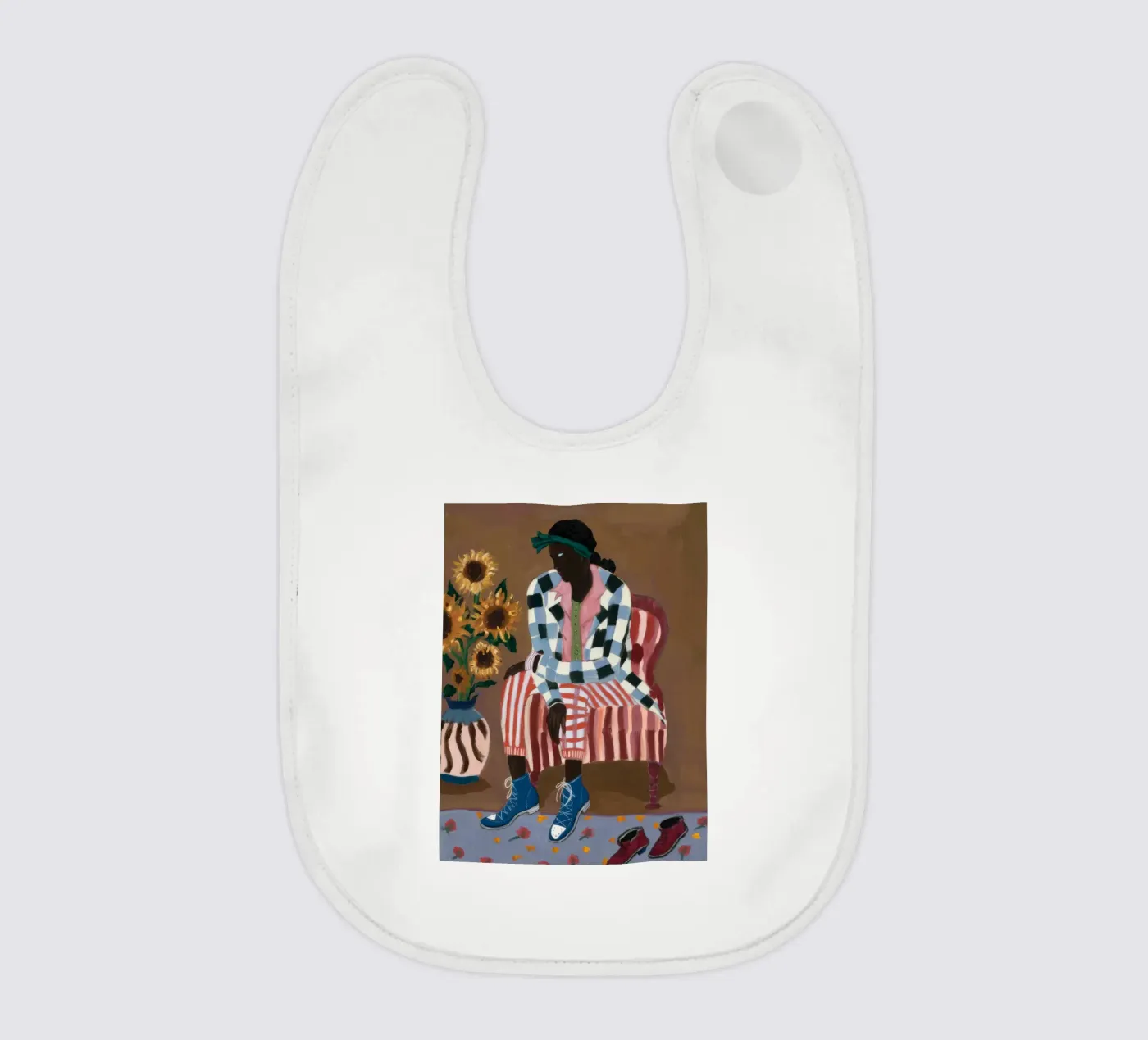 Rustikale gestreifte Reflexion Babylätzchen von Ebony Carpenter