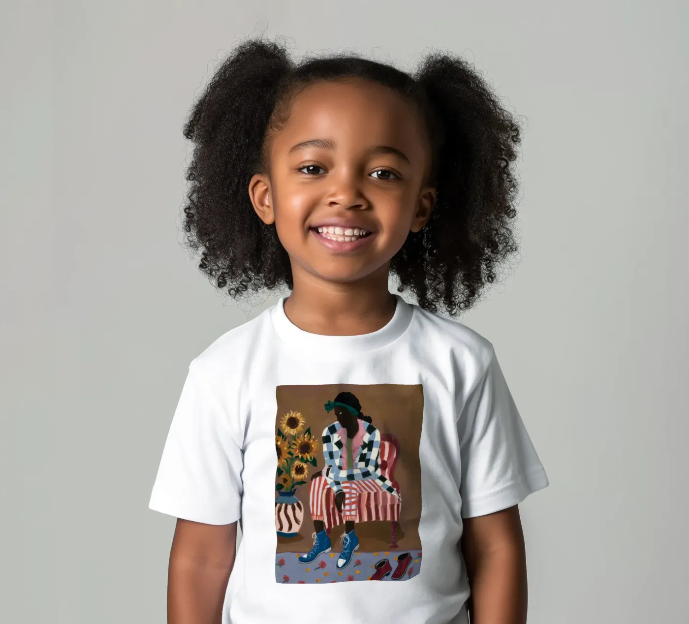 Rustiek gestreepte reflectie kinder t-shirt van Ebony Carpenter