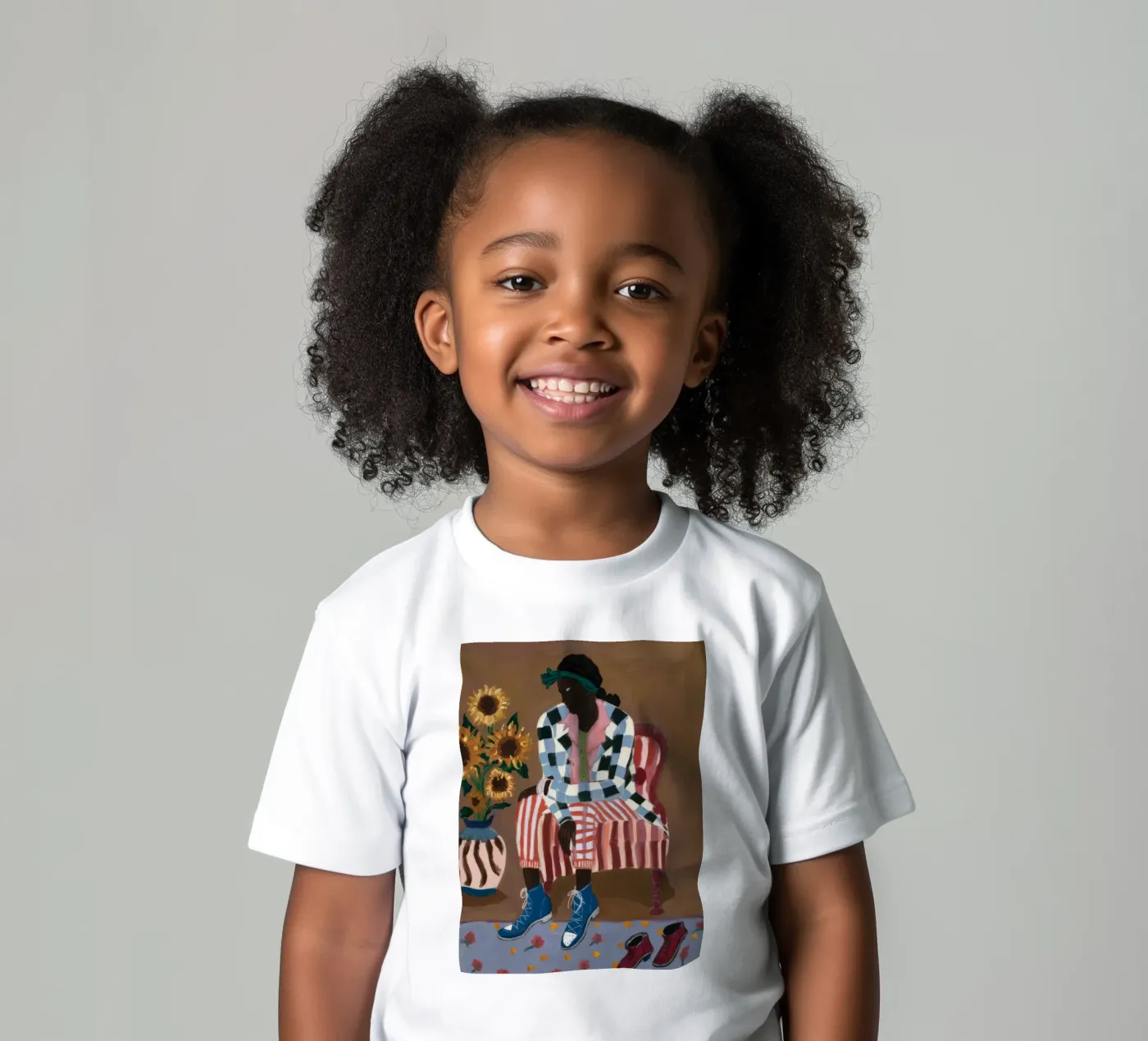 Rustic Striped Reflection kinder t-shirt van Ebony Carpenter
