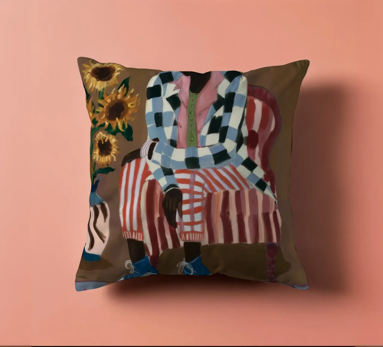 Riflesso rustico a righe cuscino da Ebony Carpenter