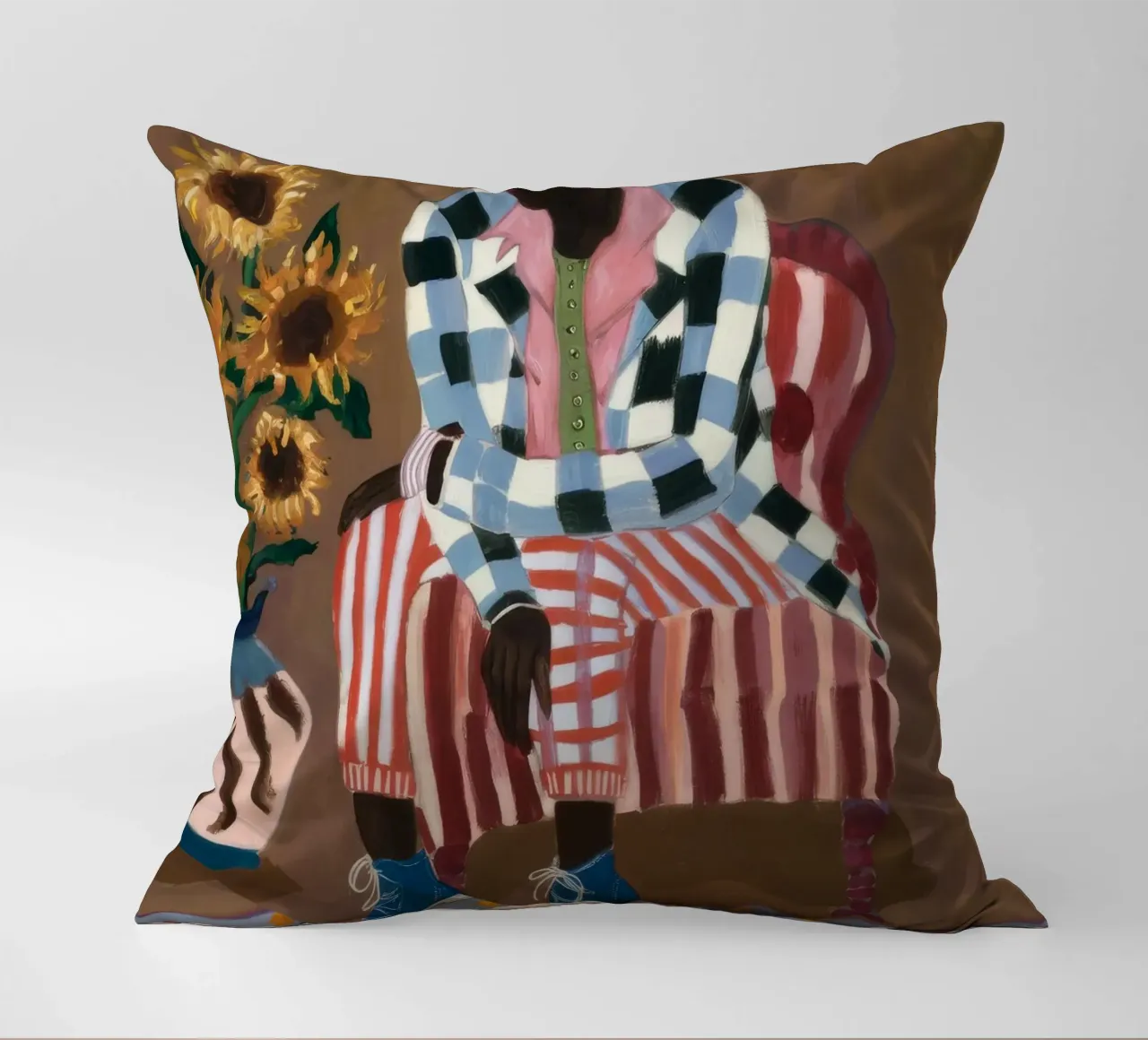 Riflesso rustico a righe cuscino da Ebony Carpenter