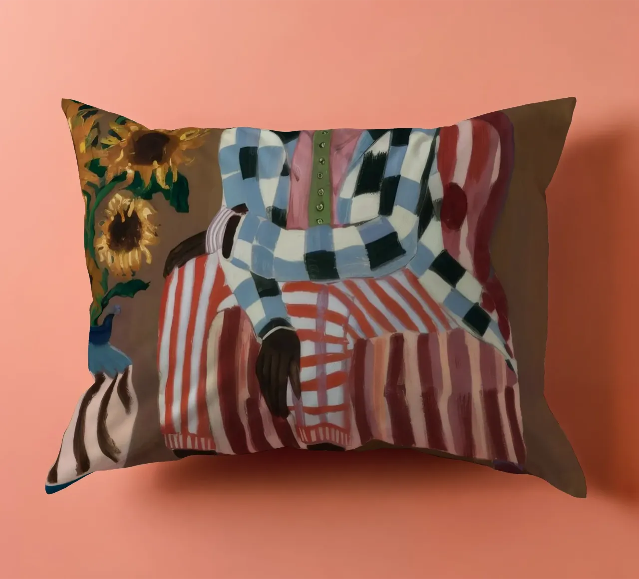 Riflesso rustico a righe cuscino da Ebony Carpenter