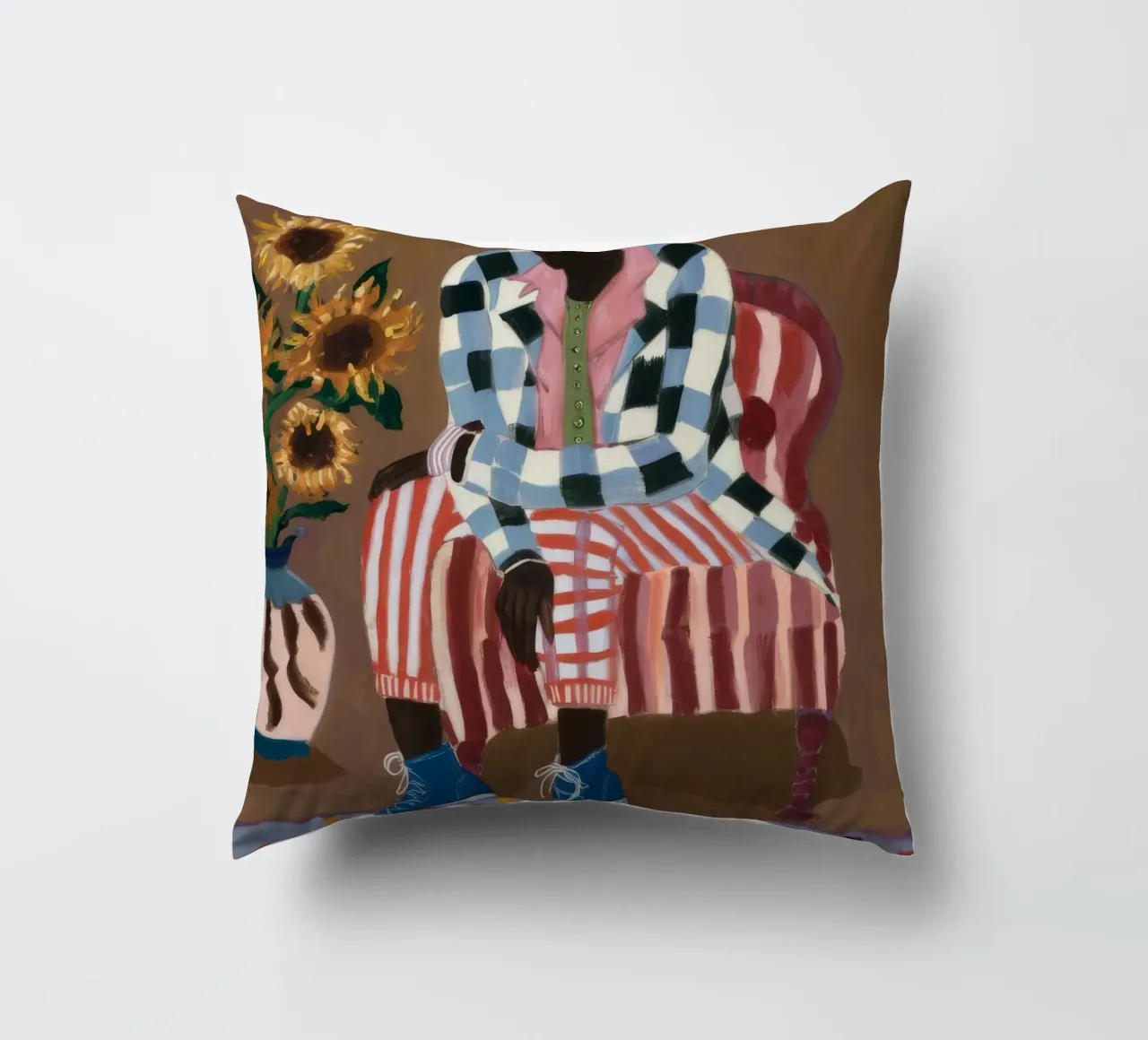 Riflesso rustico a righe cuscino da Ebony Carpenter