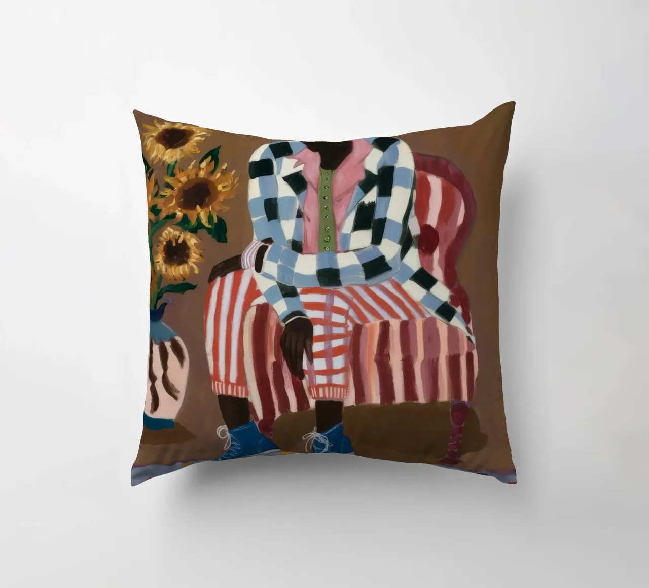 Riflesso rustico a righe cuscino da Ebony Carpenter