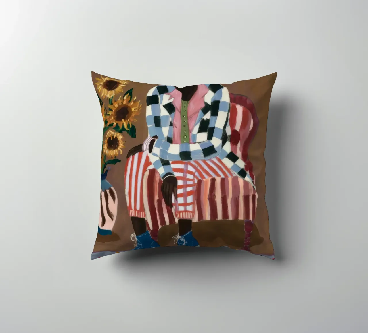 Riflesso rustico a righe cuscino da Ebony Carpenter