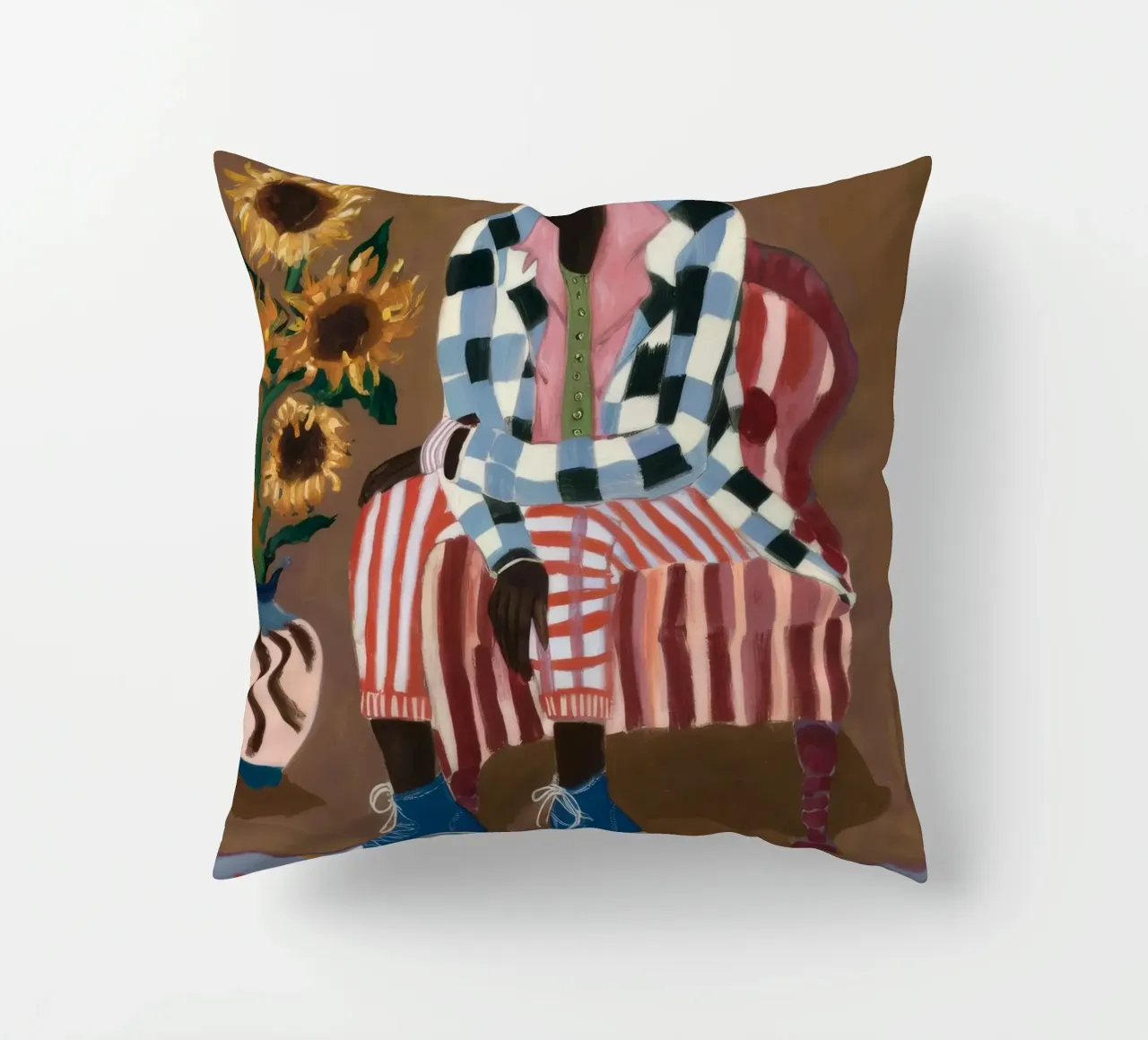 Riflesso rustico a righe cuscino da Ebony Carpenter