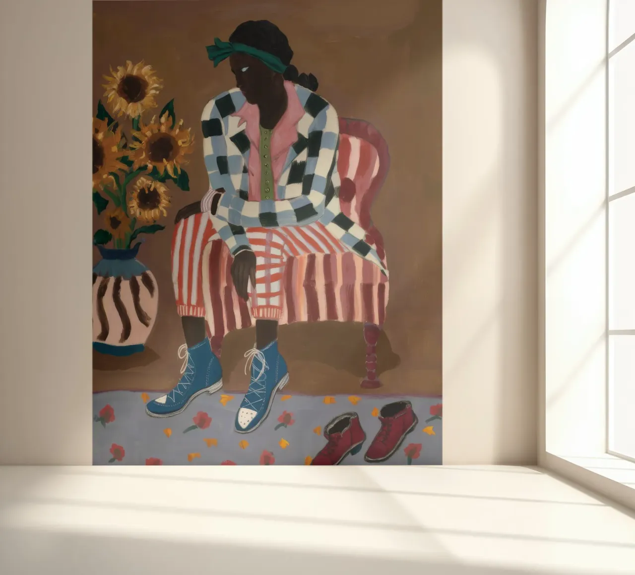 Rustiek gestreepte reflectie fotobehang van Ebony Carpenter