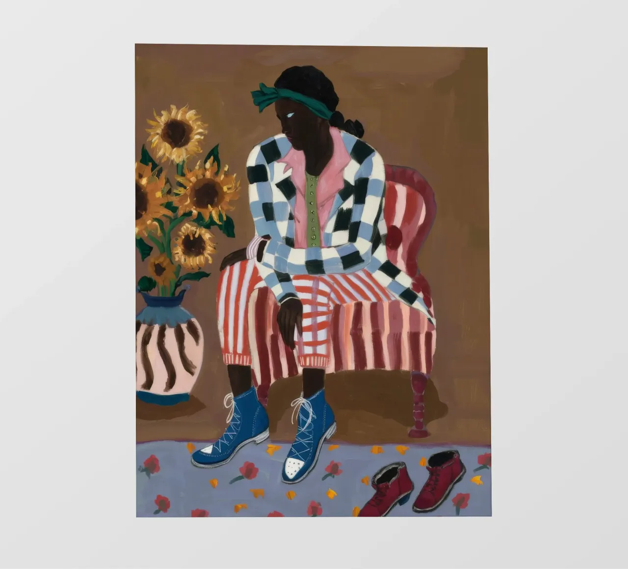 Rustiek gestreepte reflectie fotobehang van Ebony Carpenter