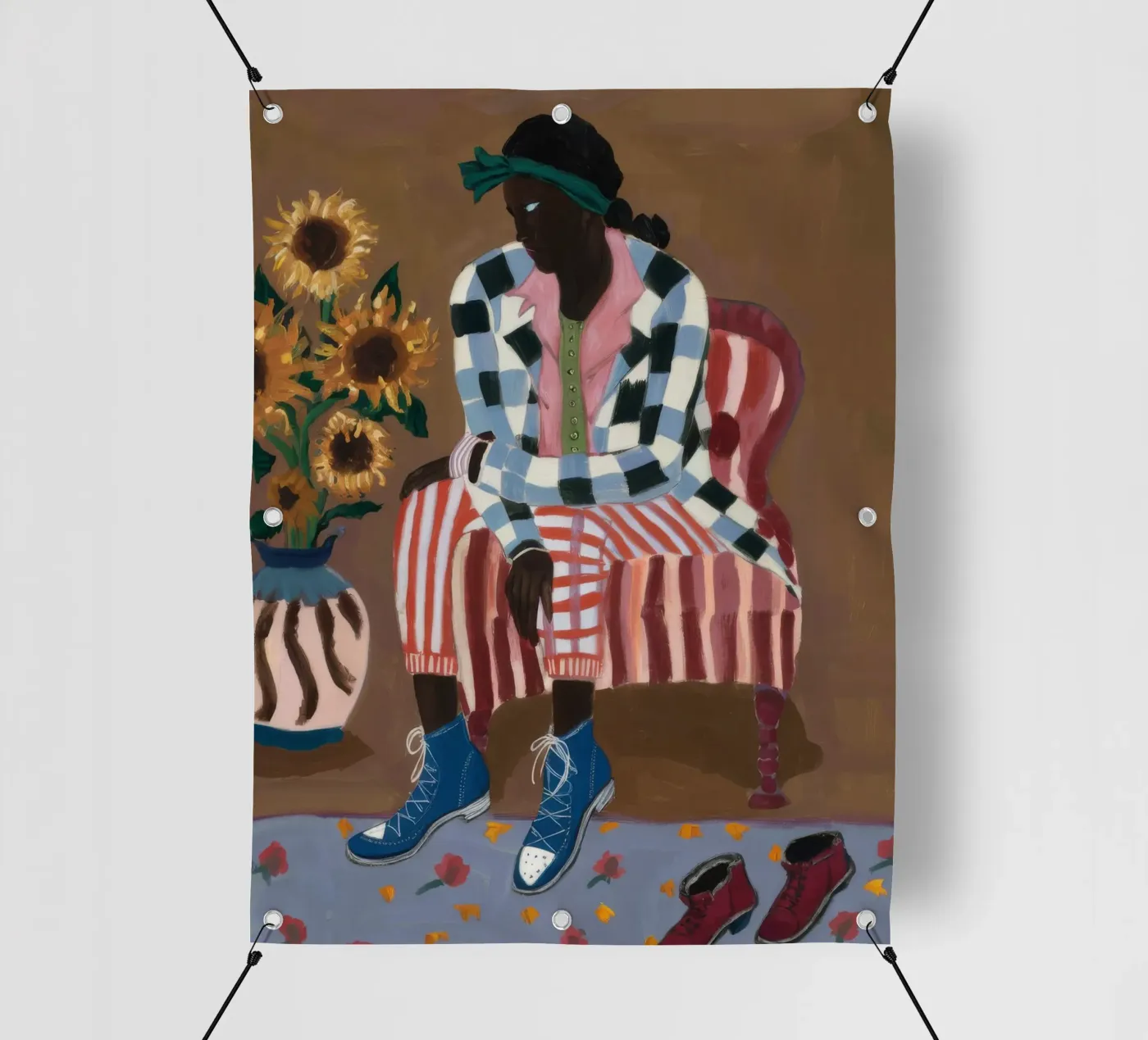 Rustic Striped Reflection pvc cover by Ebony Carpenter