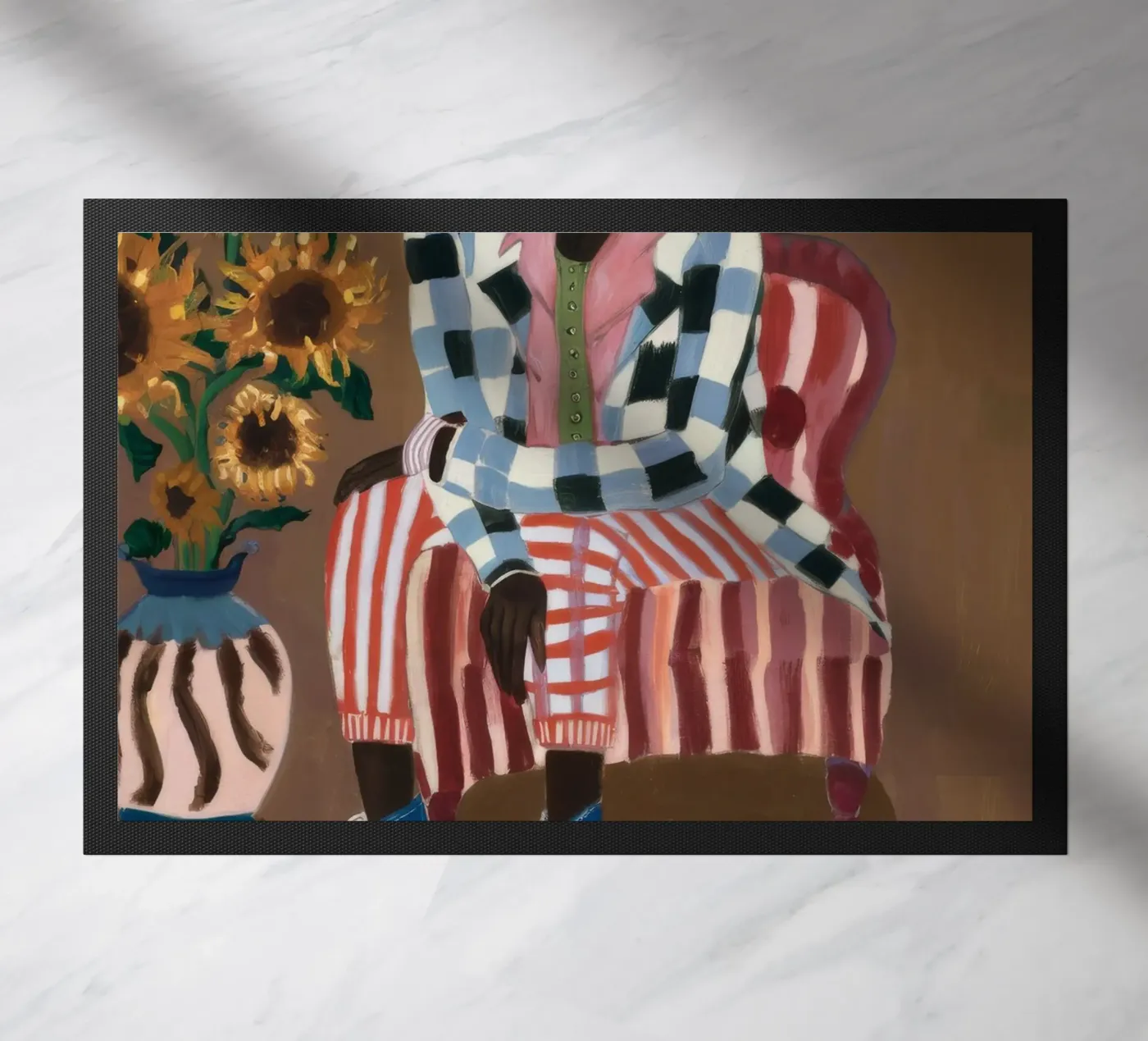 Rustic Striped Reflection doormat by Ebony Carpenter