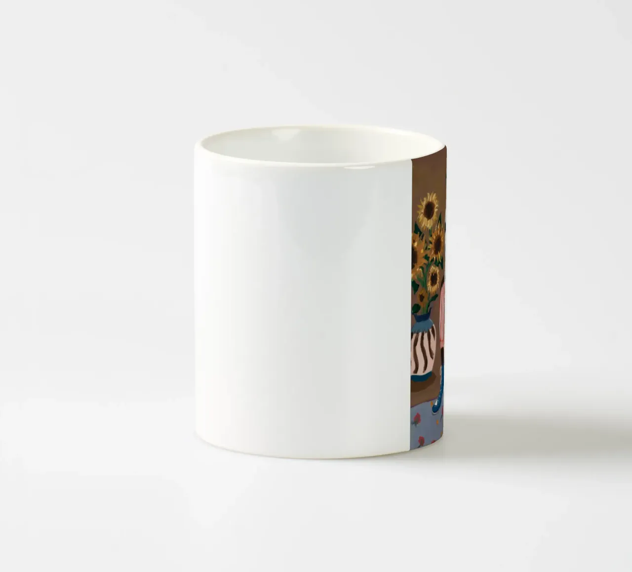 Riflesso rustico a righe tazza in ceramica da Ebony Carpenter