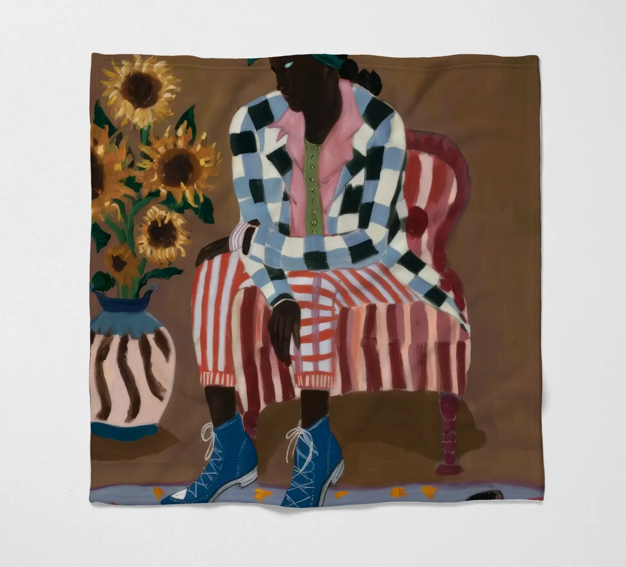 Riflesso rustico a righe coperta in pile da Ebony Carpenter