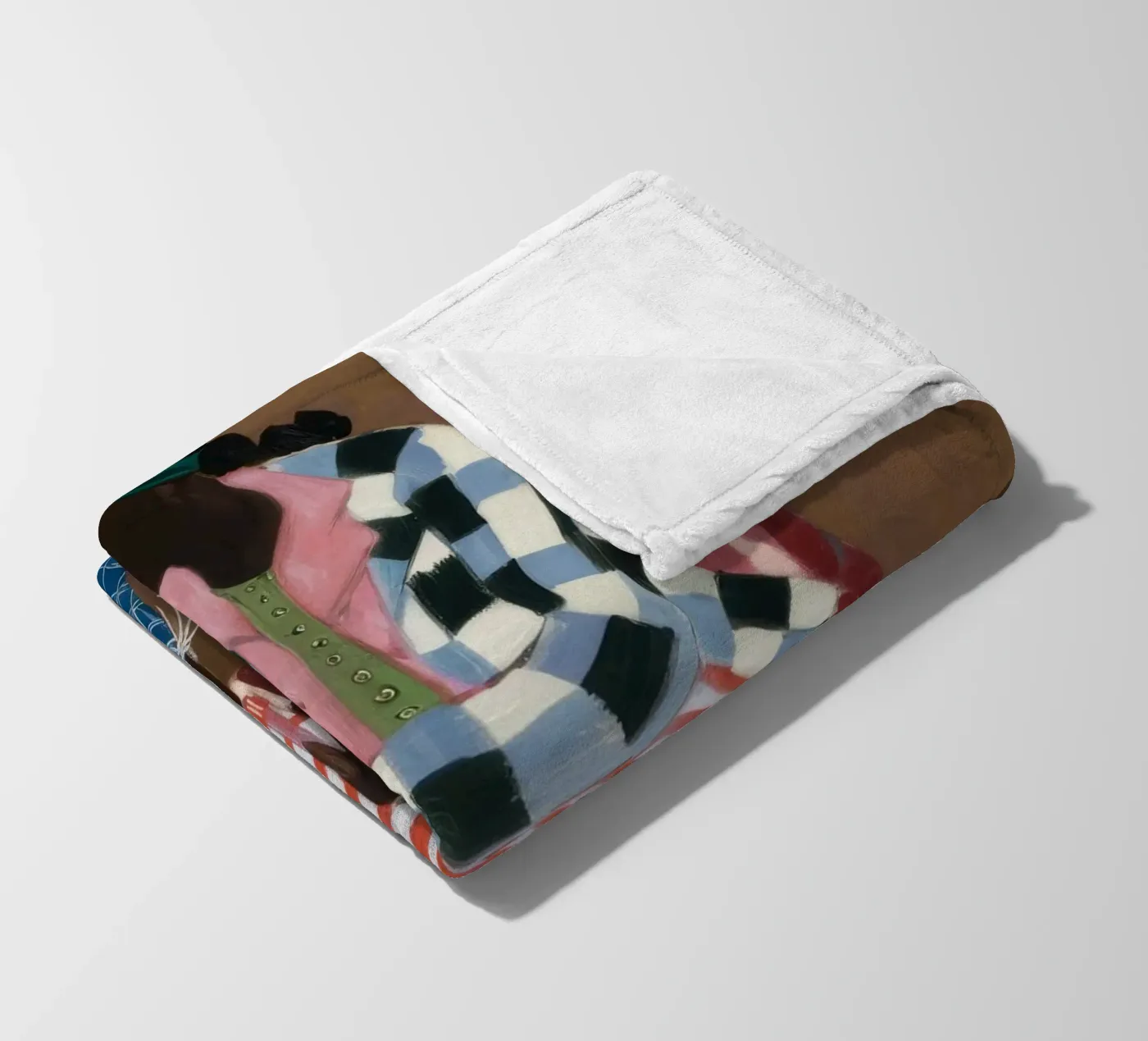 Rustic Striped Reflection fleece blanket by Ebony Carpenter