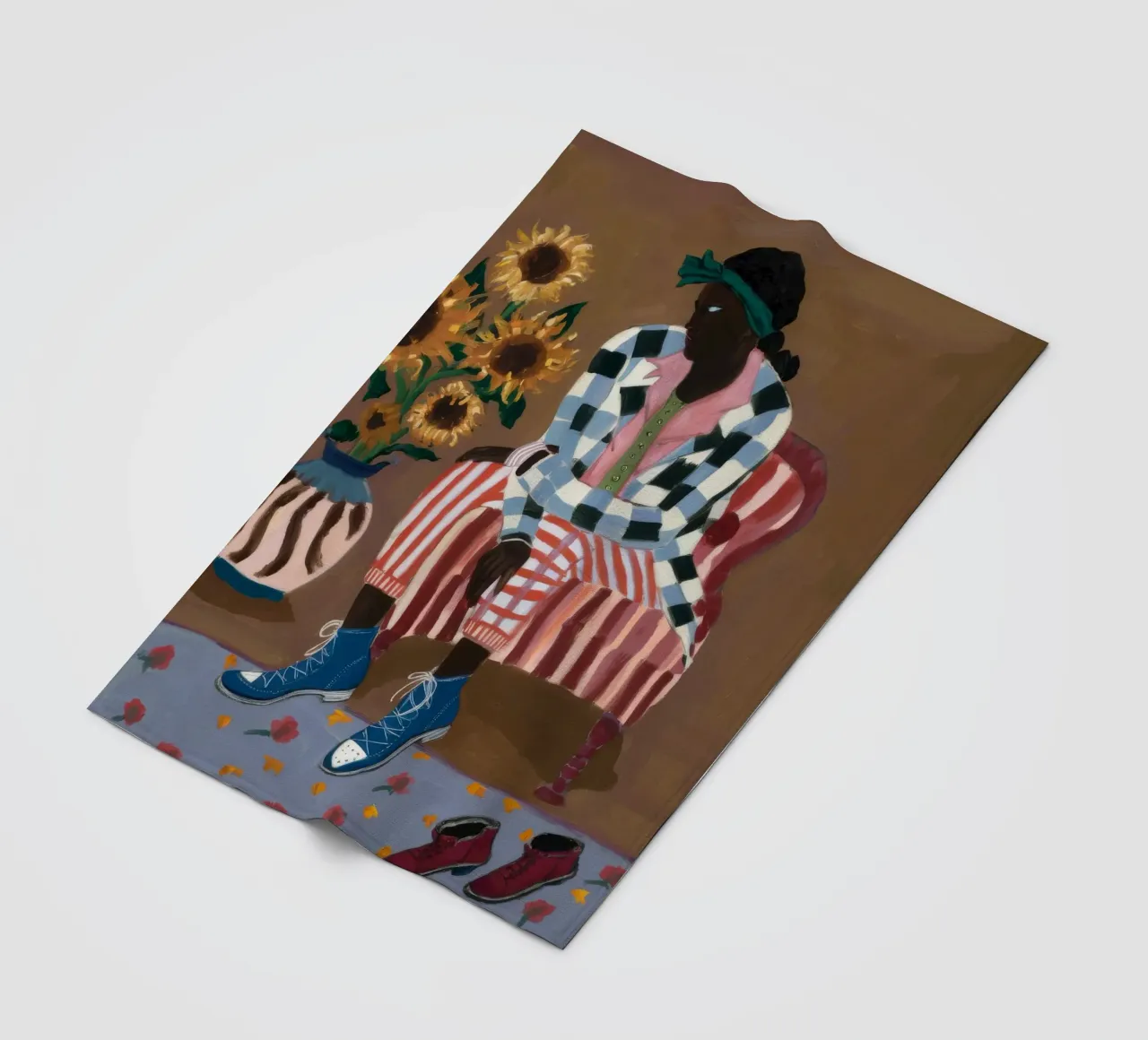 Riflesso rustico a righe coperta in pile da Ebony Carpenter