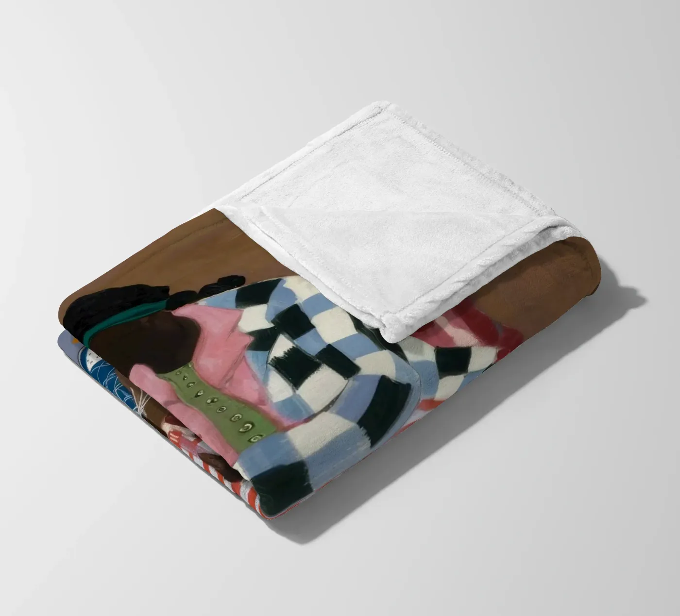 Rustic Striped Reflection fleece blanket by Ebony Carpenter