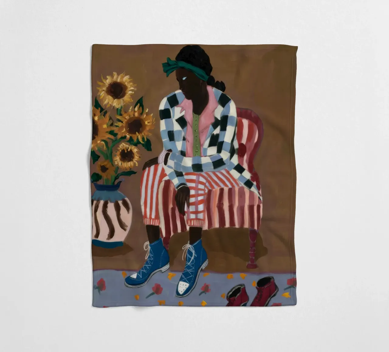 Riflesso rustico a righe coperta in pile da Ebony Carpenter