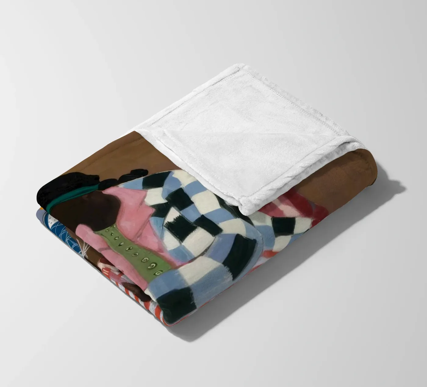 Rustic Striped Reflection fleece blanket by Ebony Carpenter