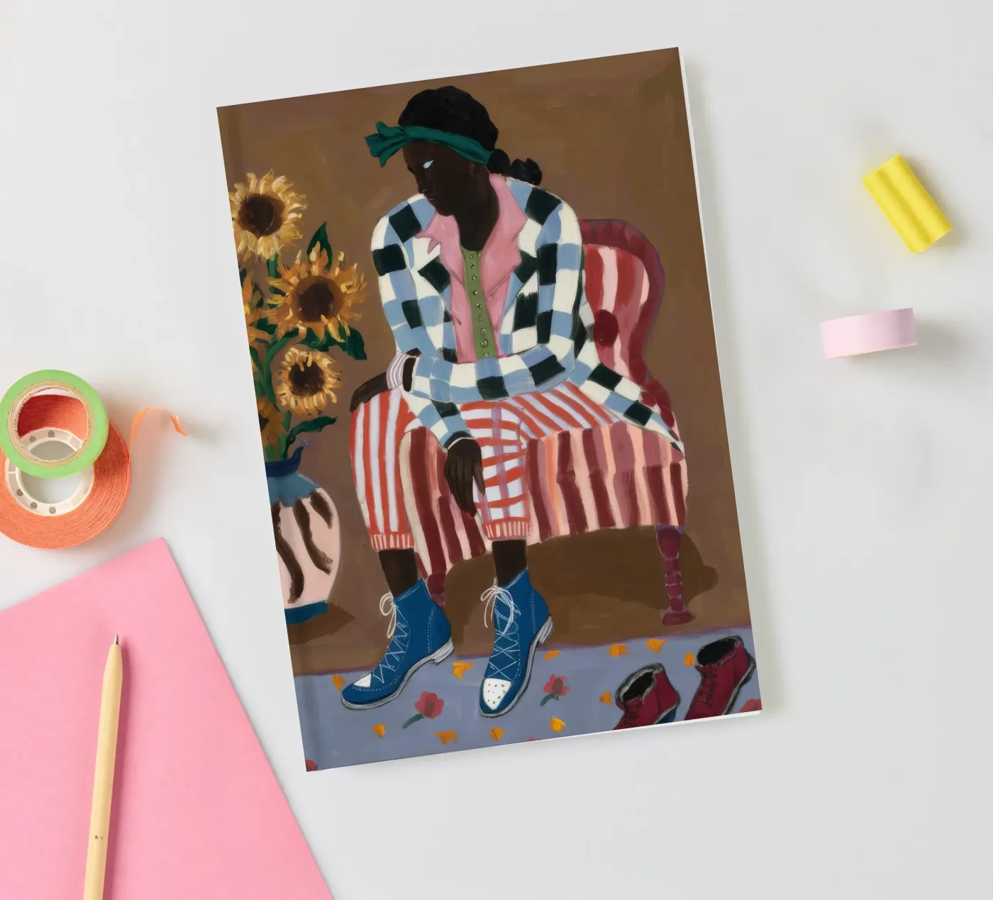 Rustic Striped Reflection Notizbuch von Ebony Carpenter