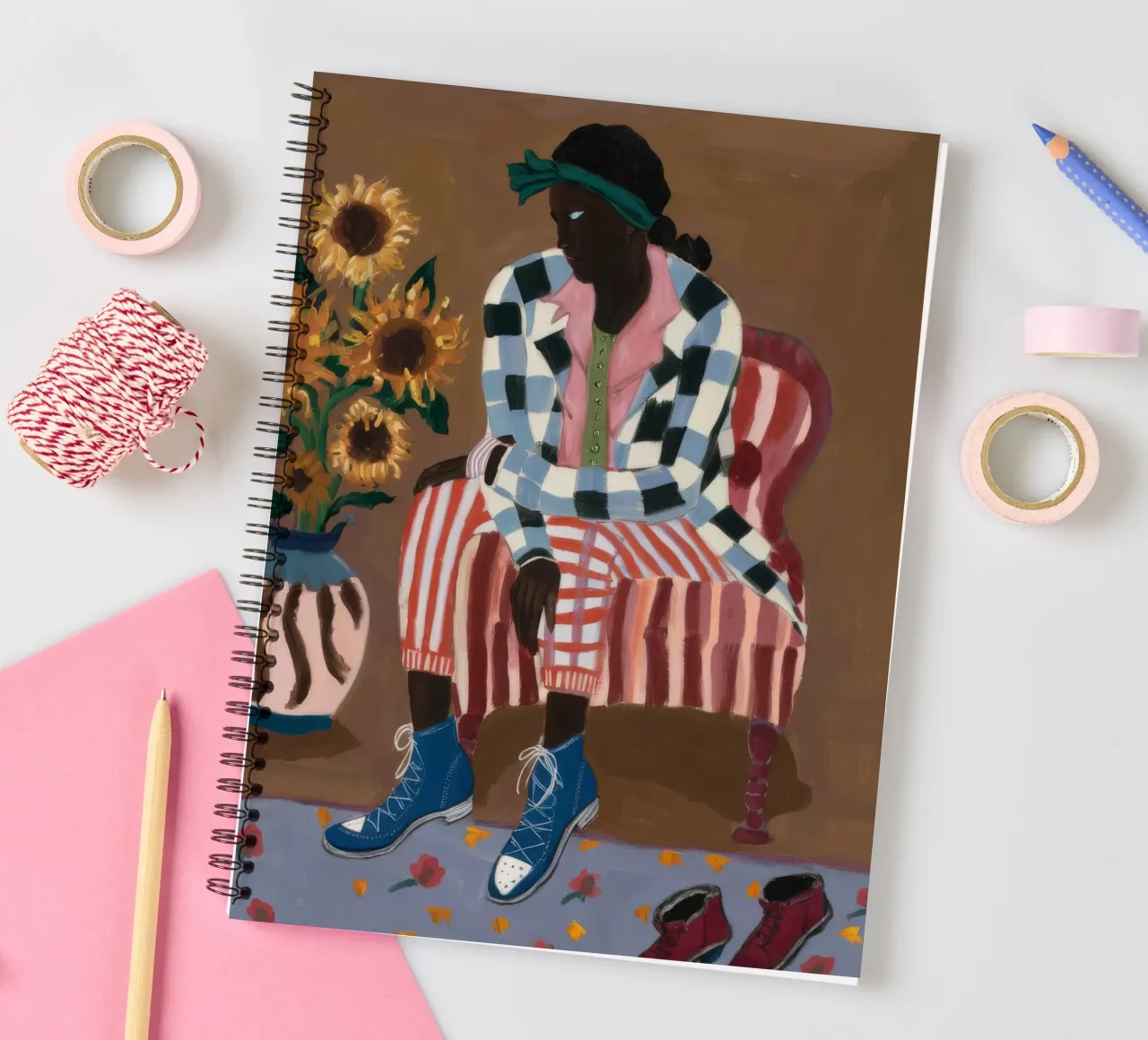 Riflesso rustico a righe diario ad anelli da Ebony Carpenter