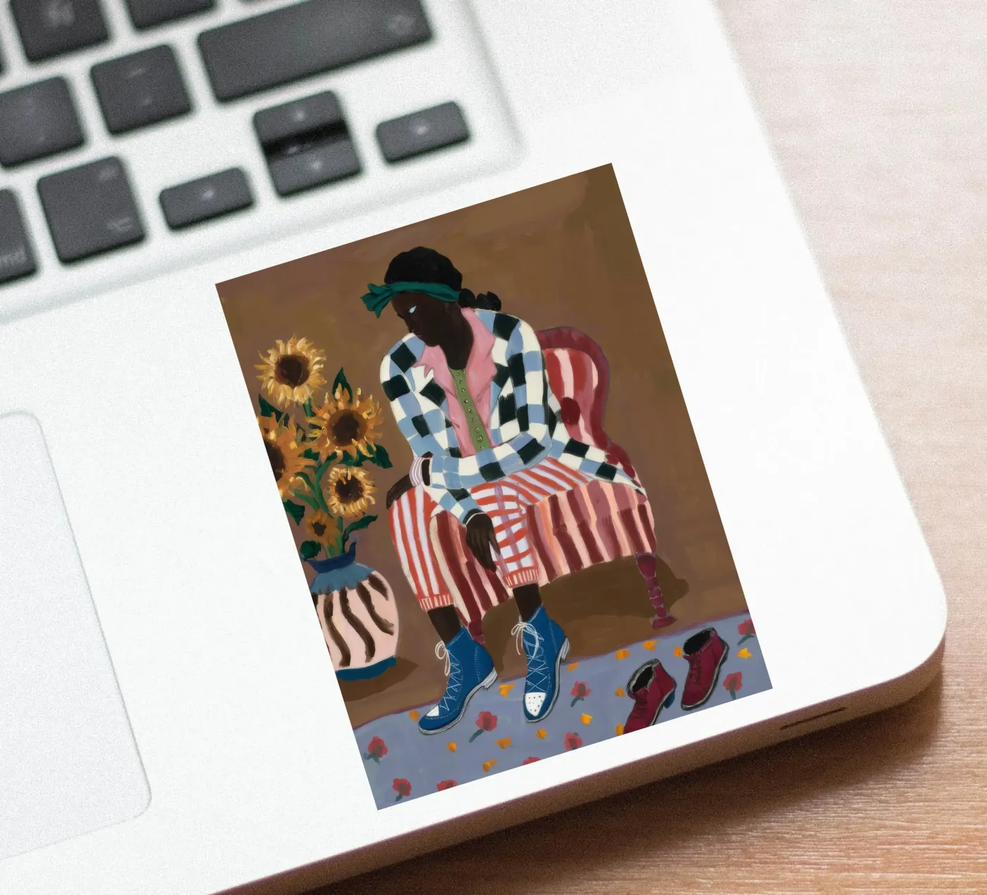 Rustic Striped Reflection sticker by Ebony Carpenter