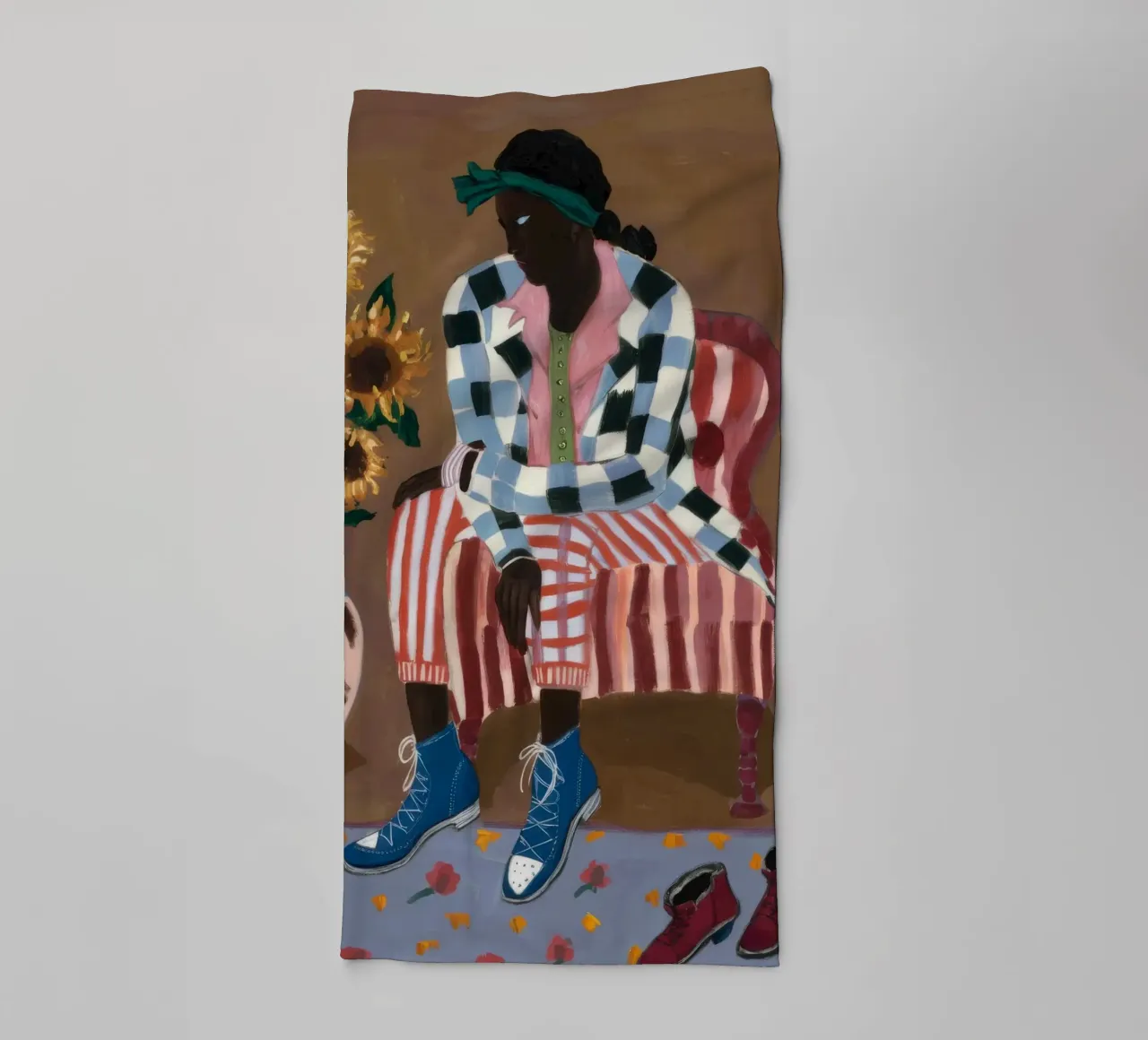 Riflesso rustico a righe asciugamano da bagno da Ebony Carpenter