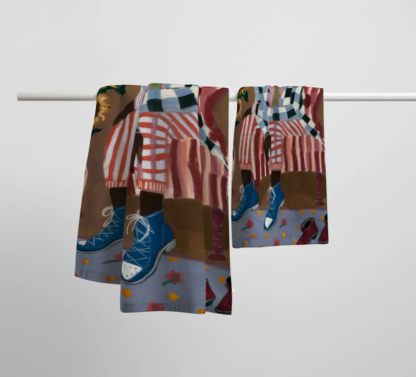 Rustic Striped Reflection asciugamano da bagno da Ebony Carpenter