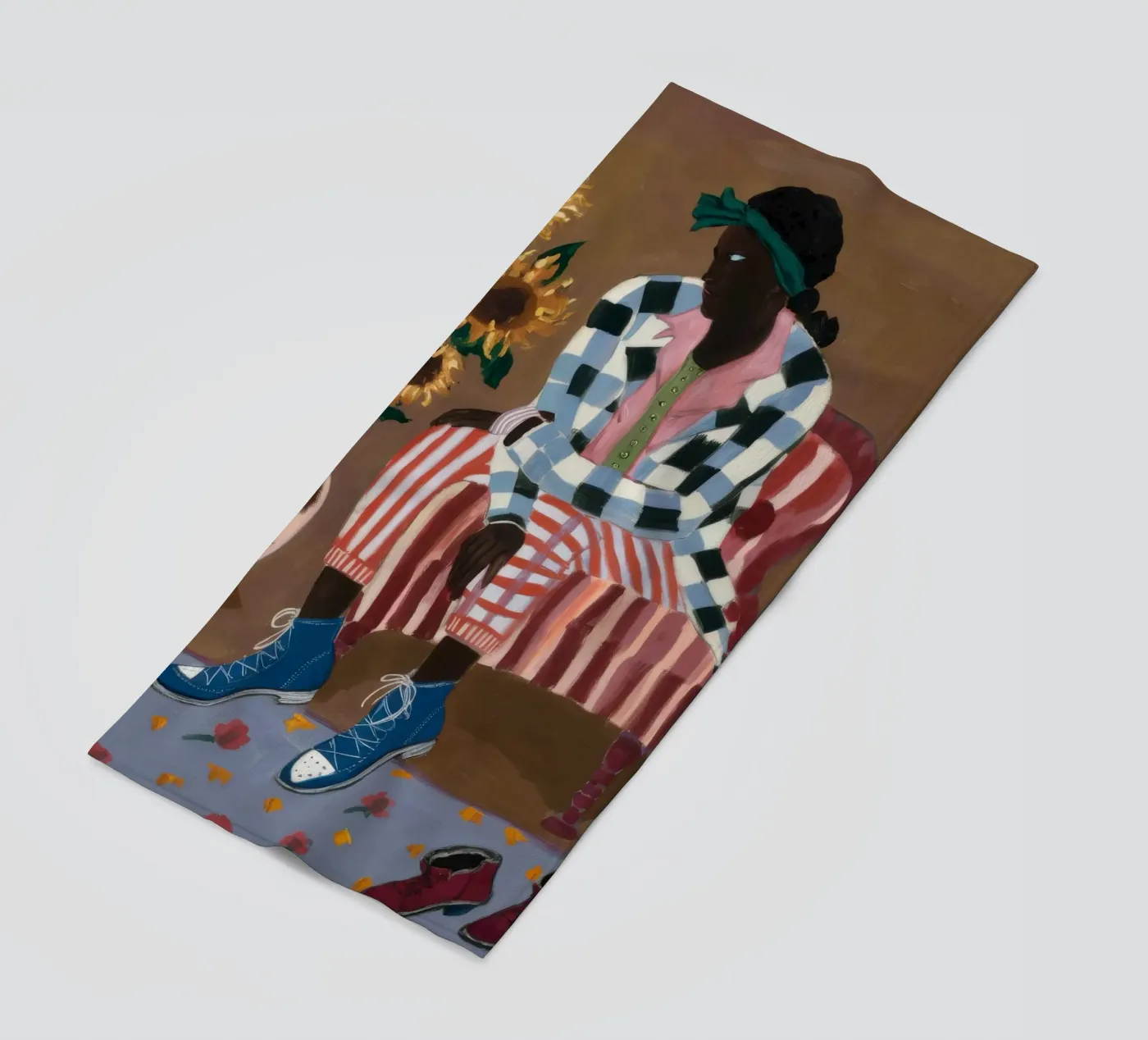 Rustic Striped Reflection beach towel by Ebony Carpenter