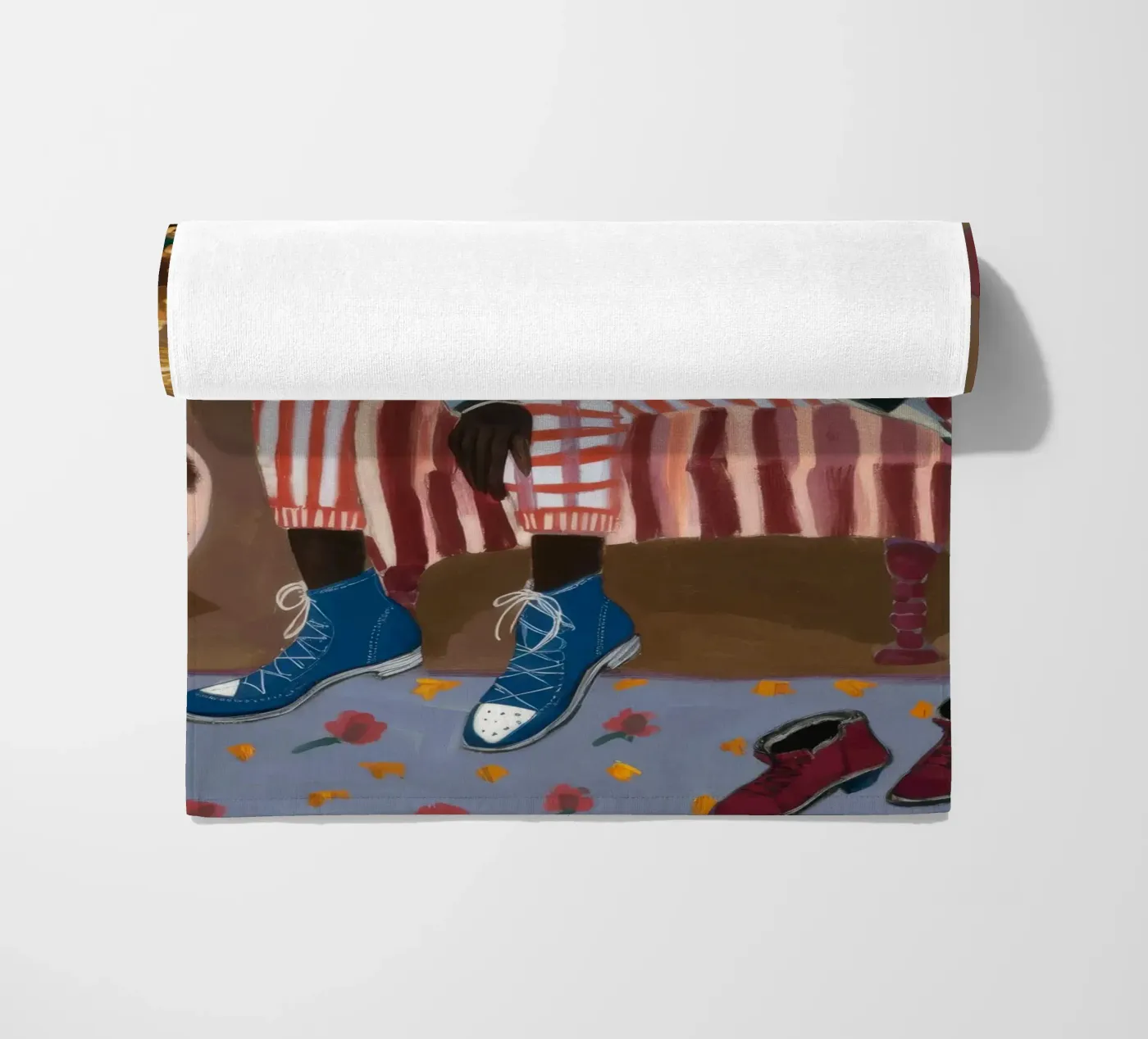 Rustic Striped Reflection beach towel by Ebony Carpenter