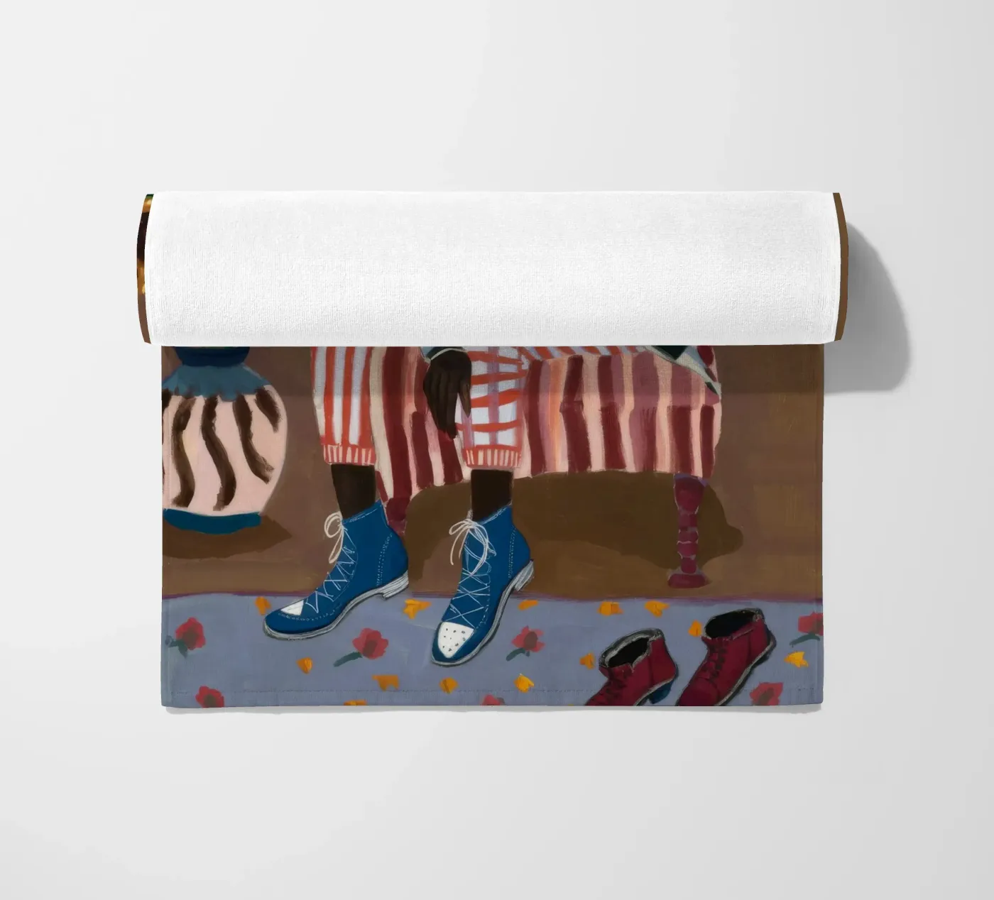 Rustic Striped Reflection beach towel by Ebony Carpenter