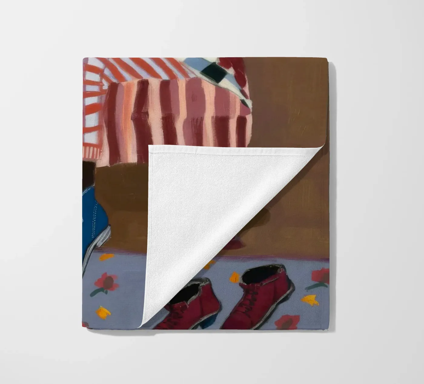 Rustic Striped Reflection beach towel by Ebony Carpenter