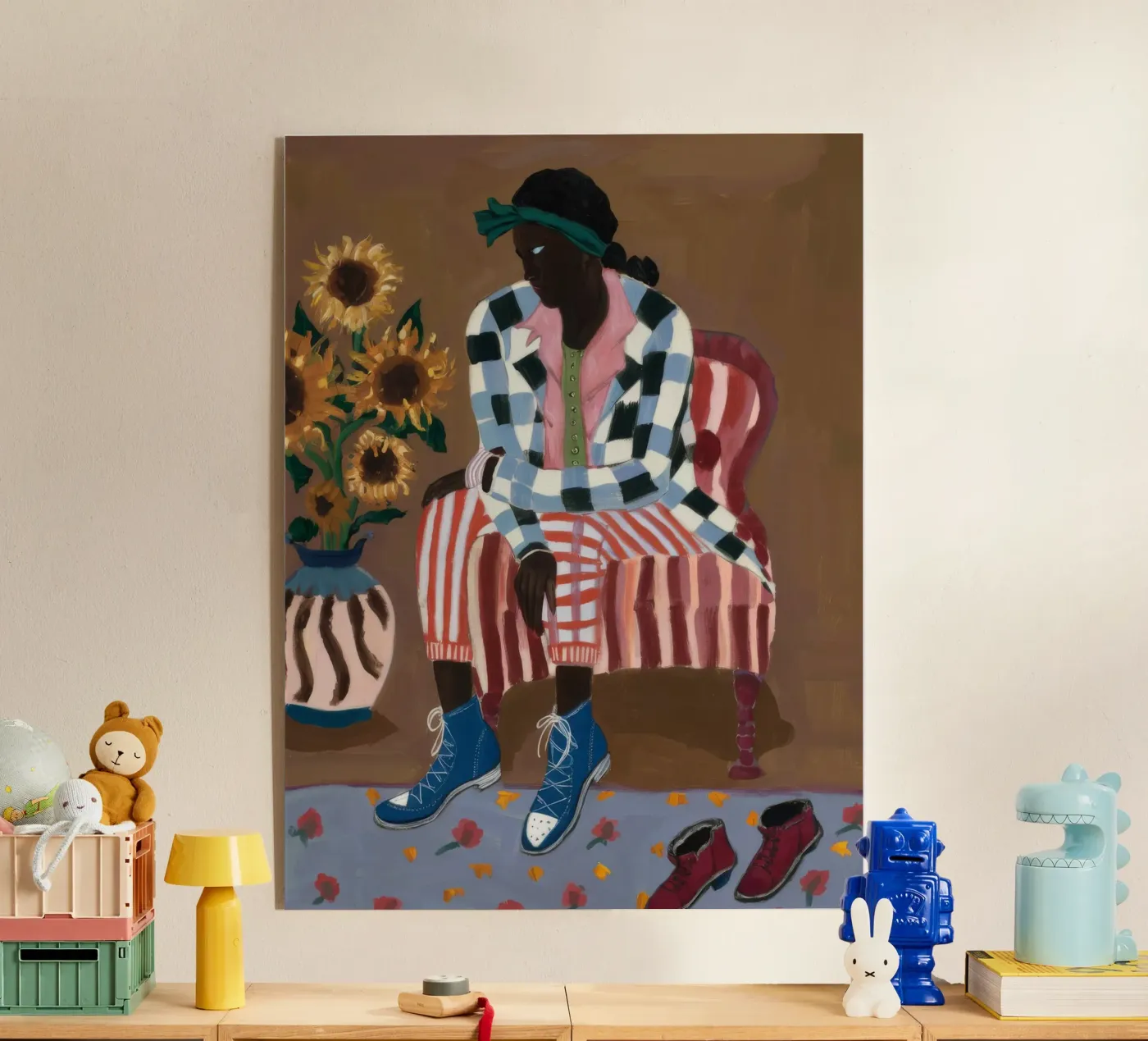 Rustikale gestreifte Reflexion Acryl-Glas von Ebony Carpenter