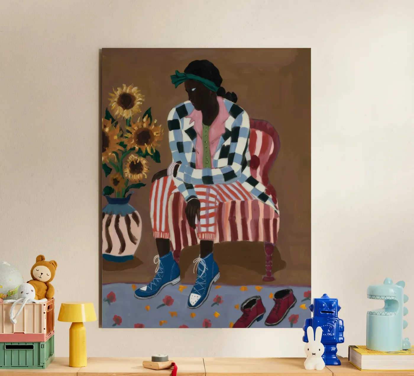 Rustic Striped Reflection alu-dibond by Ebony Carpenter