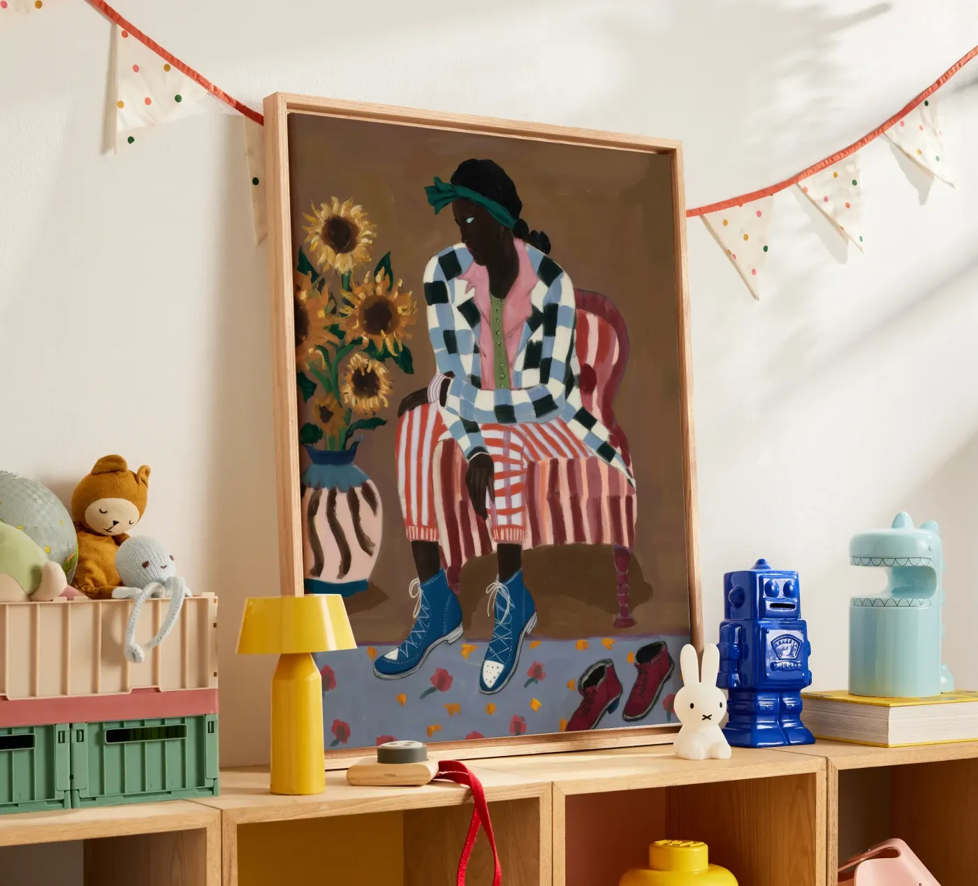 Rustiek gestreepte reflectie canvas van Ebony Carpenter