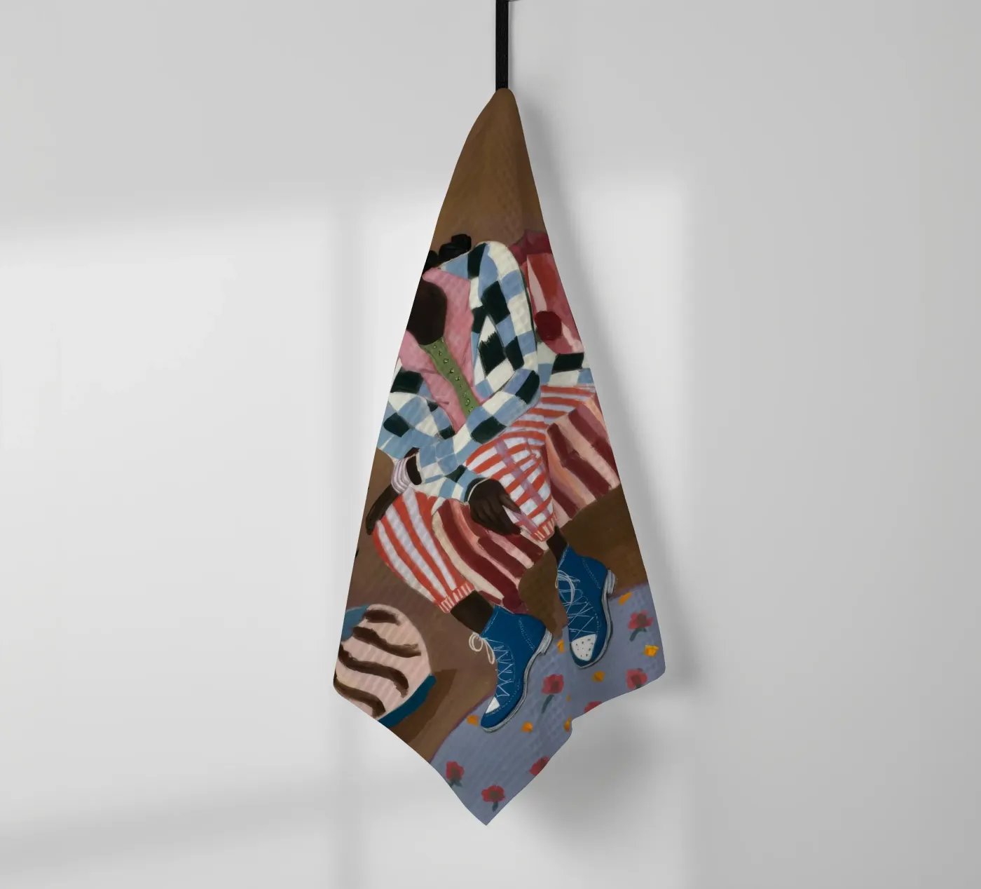 Rustic Striped Reflection tea towel by Ebony Carpenter