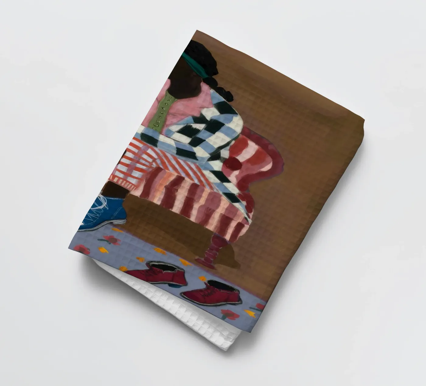 Rustic Striped Reflection theedoek van Ebony Carpenter