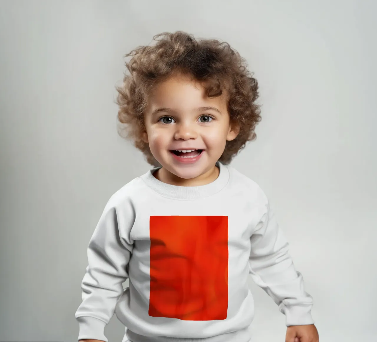 Vibrant orange abstract design with flowing patterns baby sweatshirt by DesignDoodle