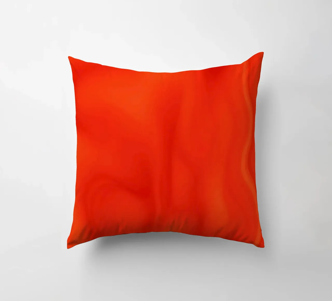 Vibrant orange abstract design with flowing patterns decorative cushion by DesignDoodle