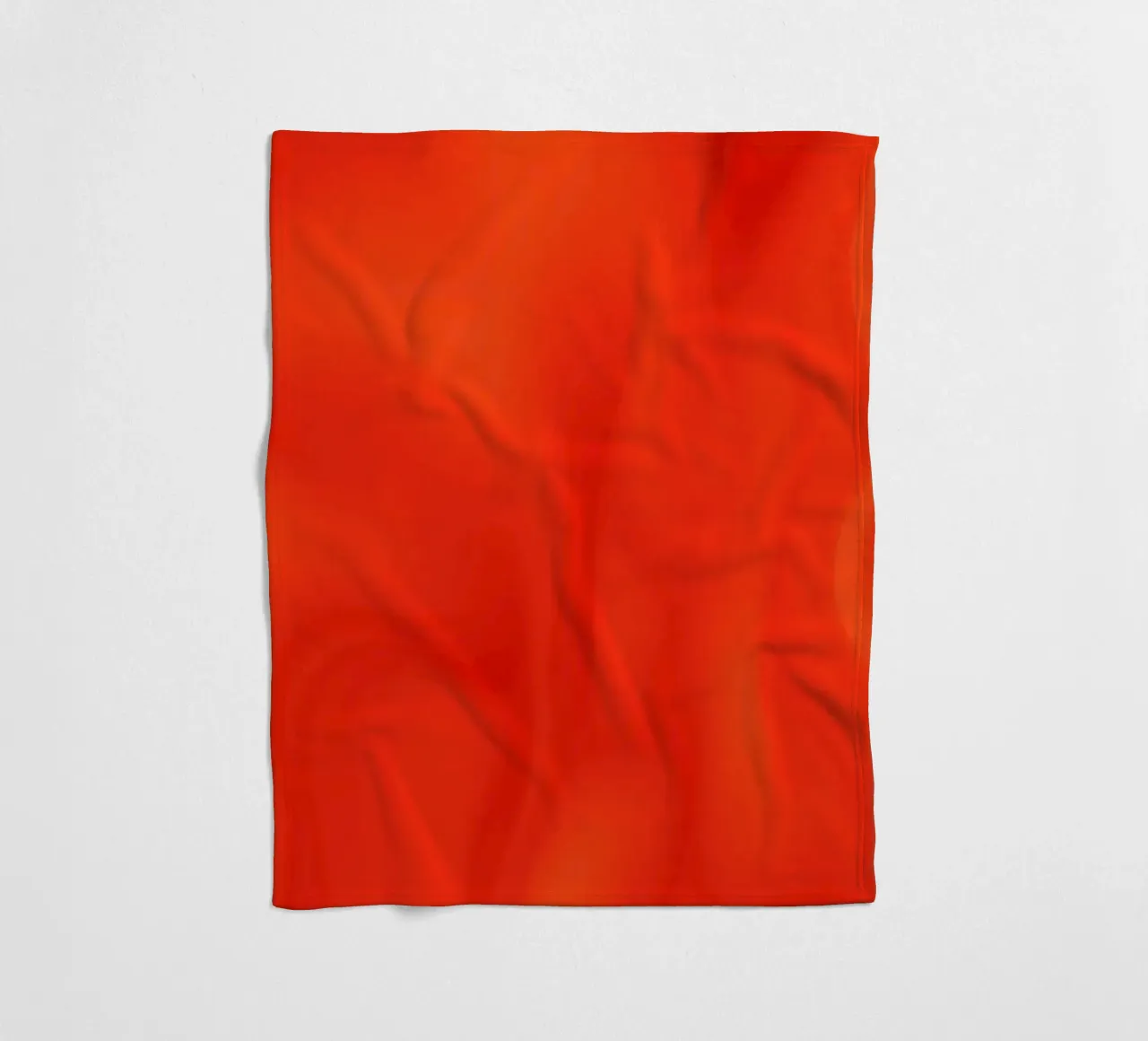 Vibrant orange abstract design with flowing patterns fleece blanket by DesignDoodle