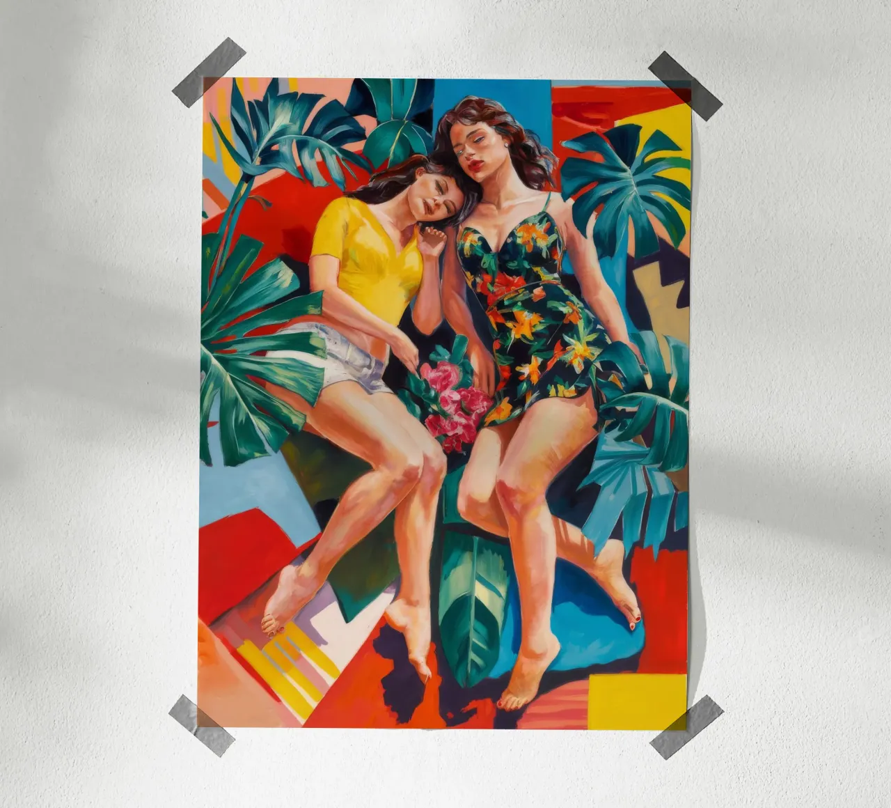 Beatitudine da sogno tropicale poster con telaio in plastica da Ebony Carpenter