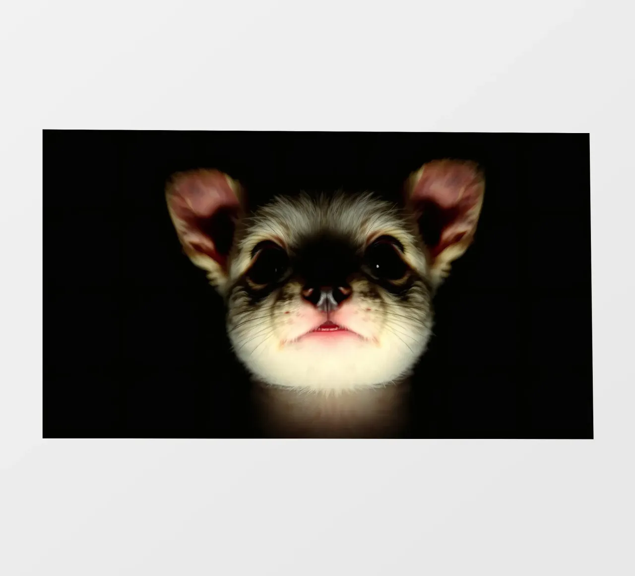 Animale carino, piccolo e spaventoso, con grandi orecchie illuminate pellicola backlit da DesignDoodle